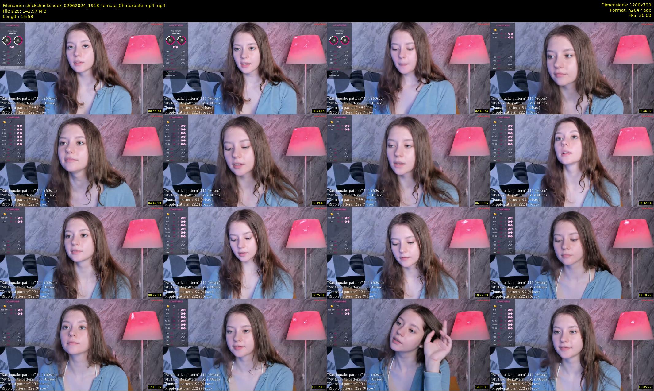 shickshackshock — 16 minute Chaturbate female cam show recording, 720p, Jun 2, 2024