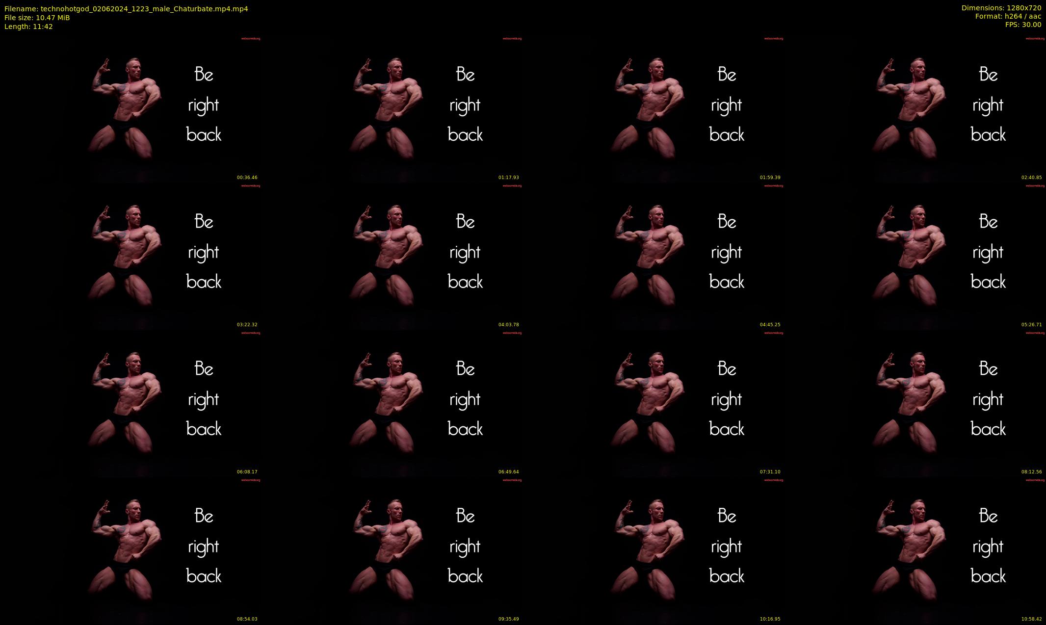 technohotgod — 12 minute Chaturbate male cam show recording, 720p, Jun 2, 2024