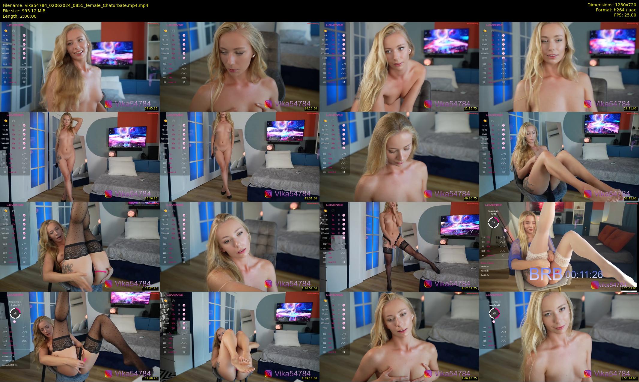 vika54784 — 120 minute Chaturbate female cam show recording, 720p, Jun 2, 2024