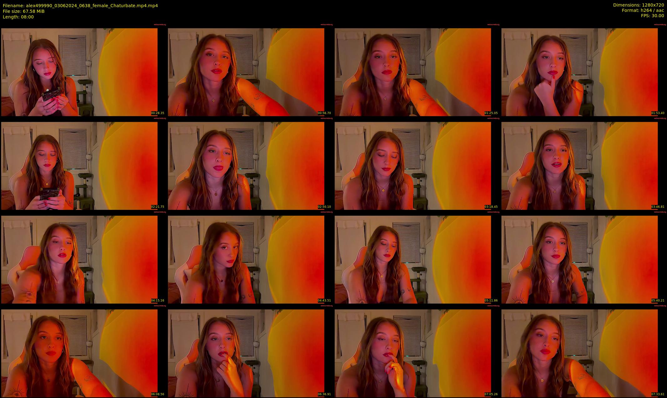 alex499990 — 8 minute Chaturbate female cam show recording, 720p, Jun 3, 2024