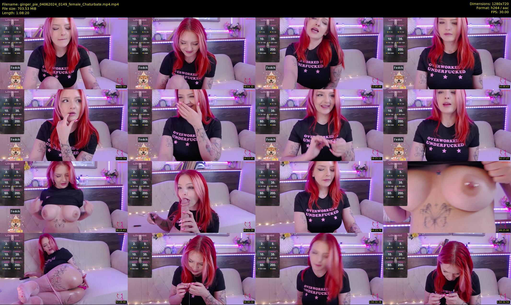 ginger_pie — 69 minute Chaturbate female cam show recording, 720p, Jun 4, 2024