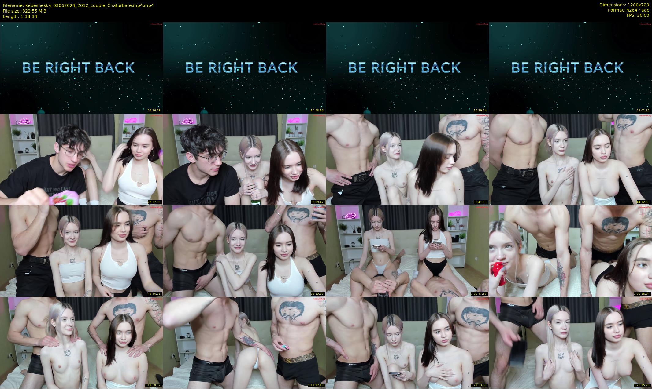 kebesheska — 94 minute Chaturbate couple cam show recording, 720p, Jun 3, 2024
