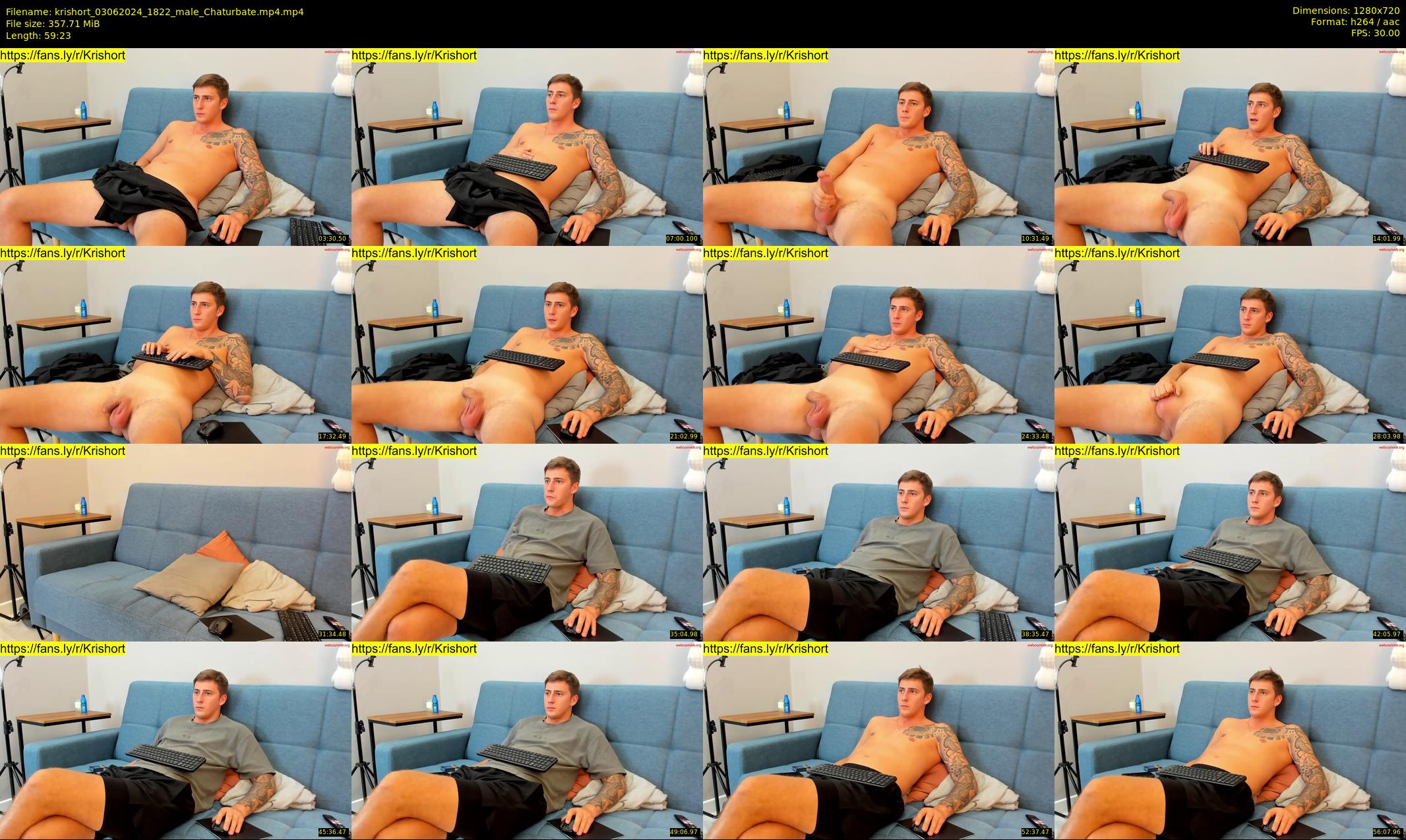 krishort — 60 minute Chaturbate male cam show recording, 720p, Jun 3, 2024
