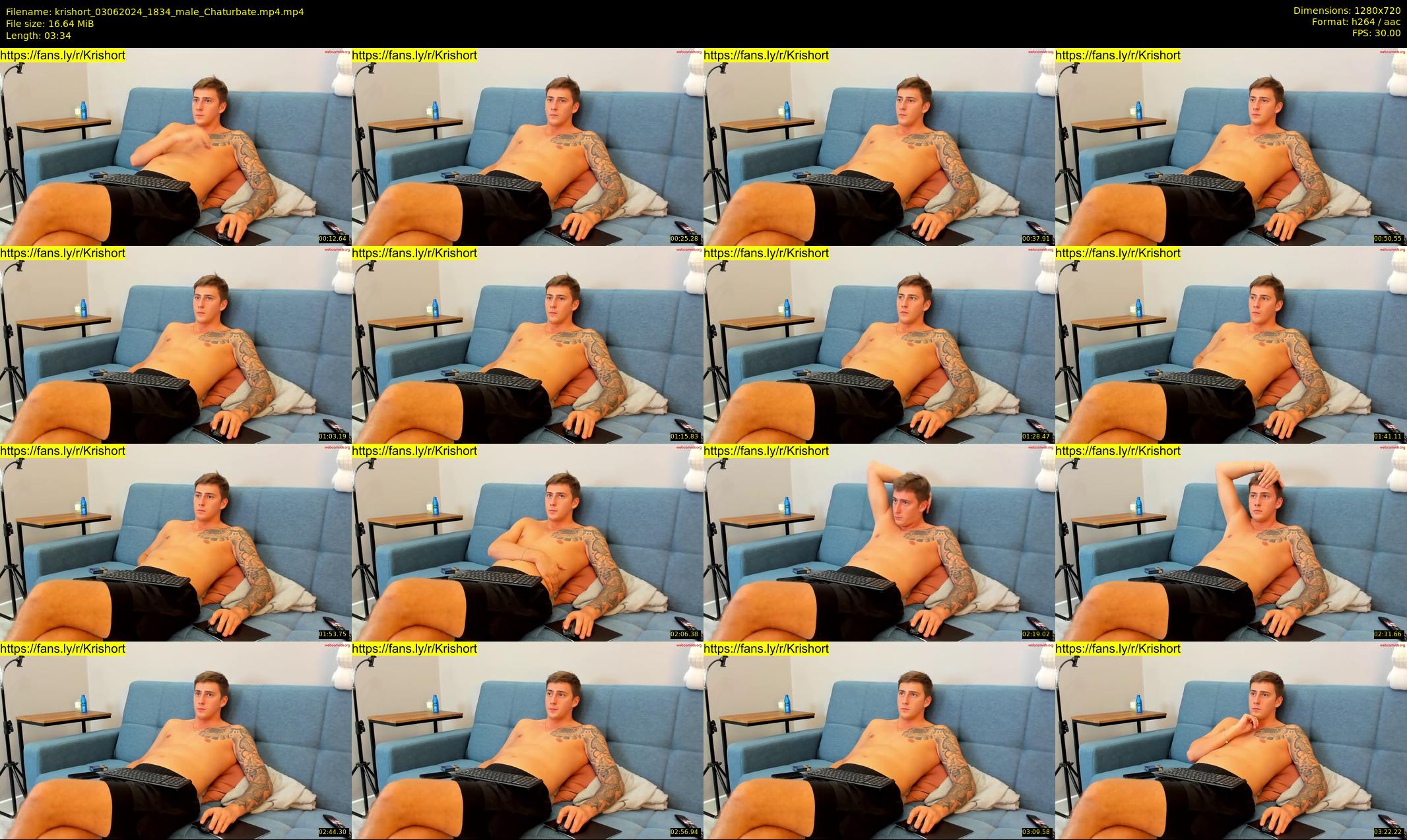 krishort — 4 minute Chaturbate male cam show recording, 720p, Jun 3, 2024