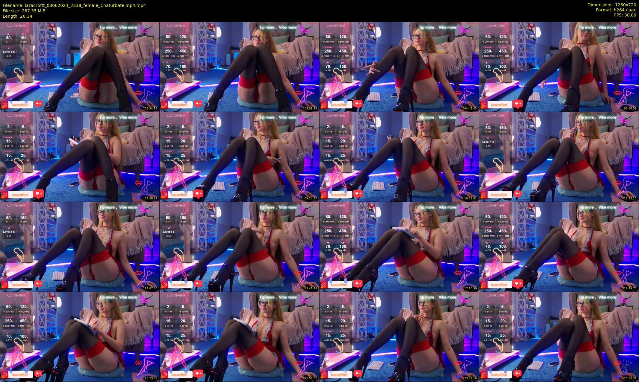laracroftt — 27 minute Chaturbate female cam show recording, 720p, Jun 3, 2024