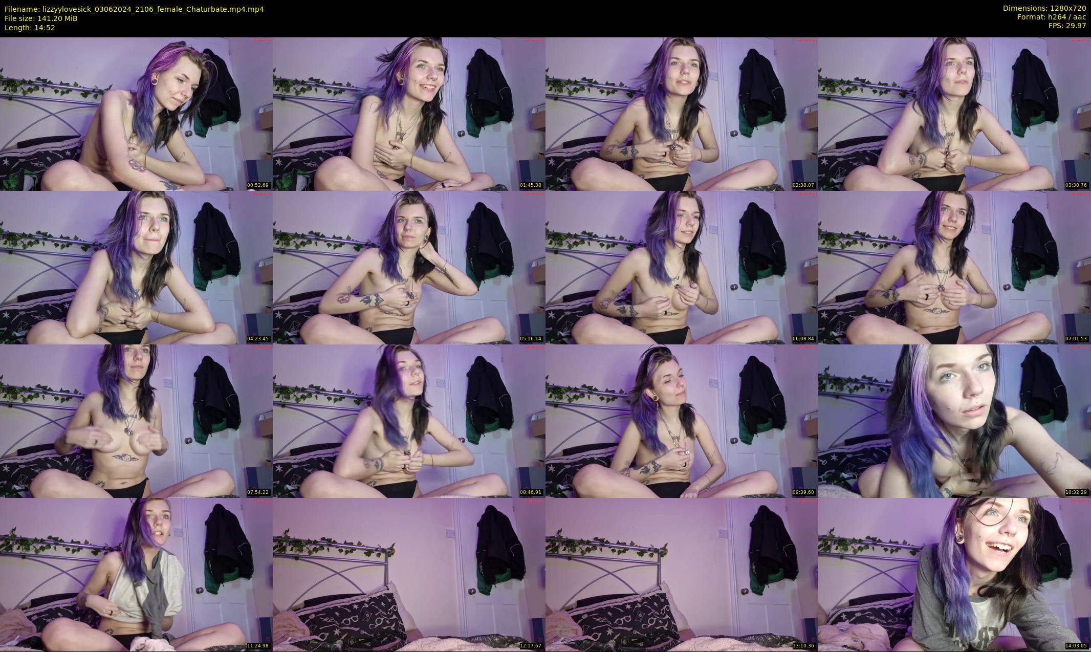 lizzyylovesick — 15 minute Chaturbate female cam show recording, 720p, Jun 3, 2024