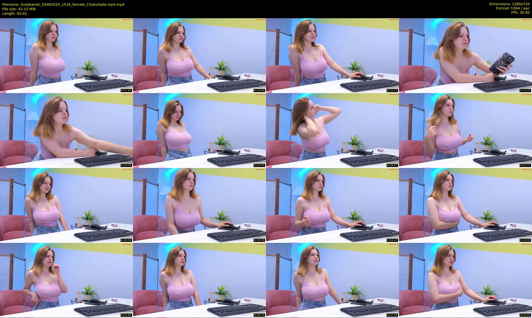 lovlybambi — 6 minute Chaturbate female cam show recording, 720p, Jun 3, 2024
