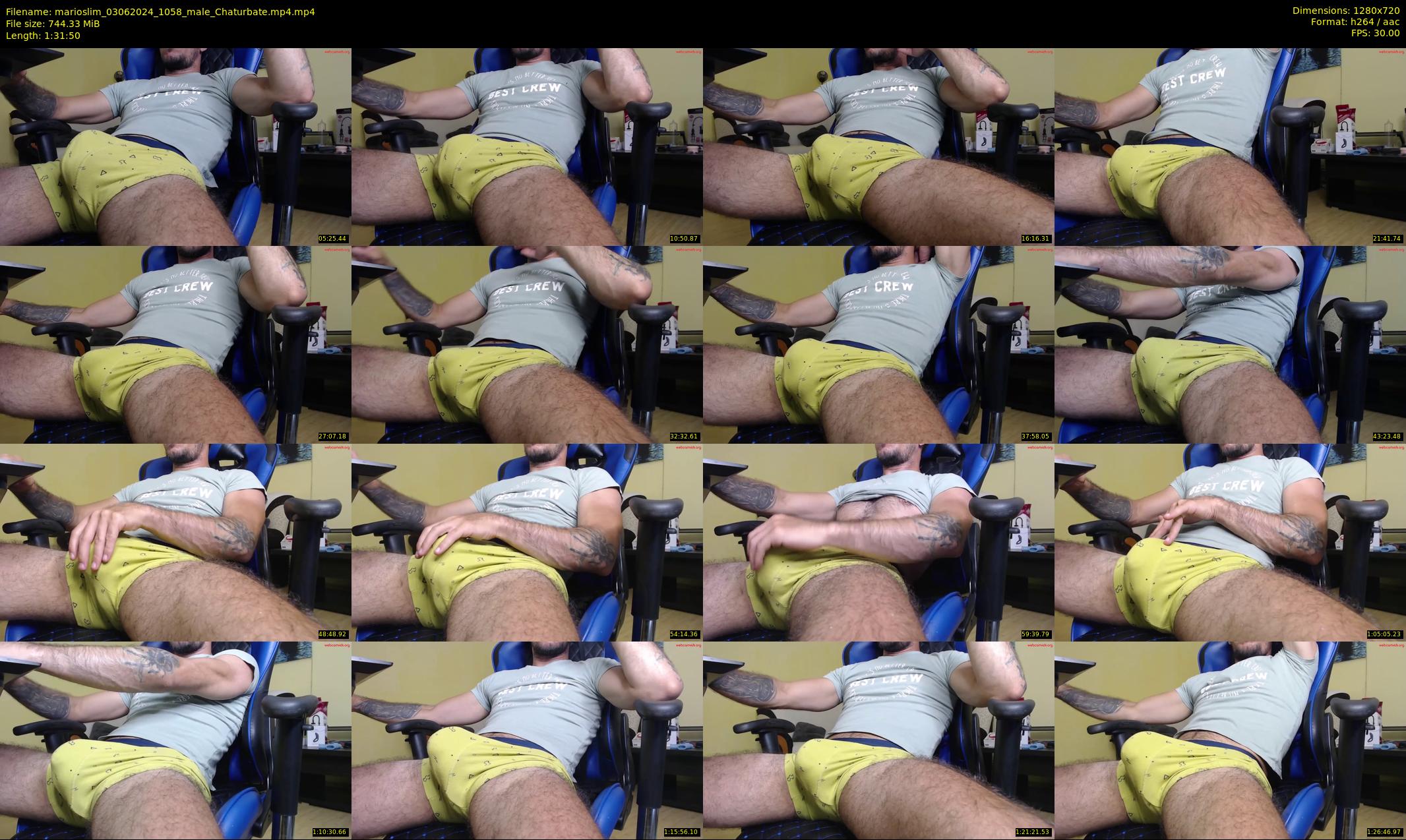 marioslim — 92 minute Chaturbate male cam show recording, 720p, Jun 3, 2024