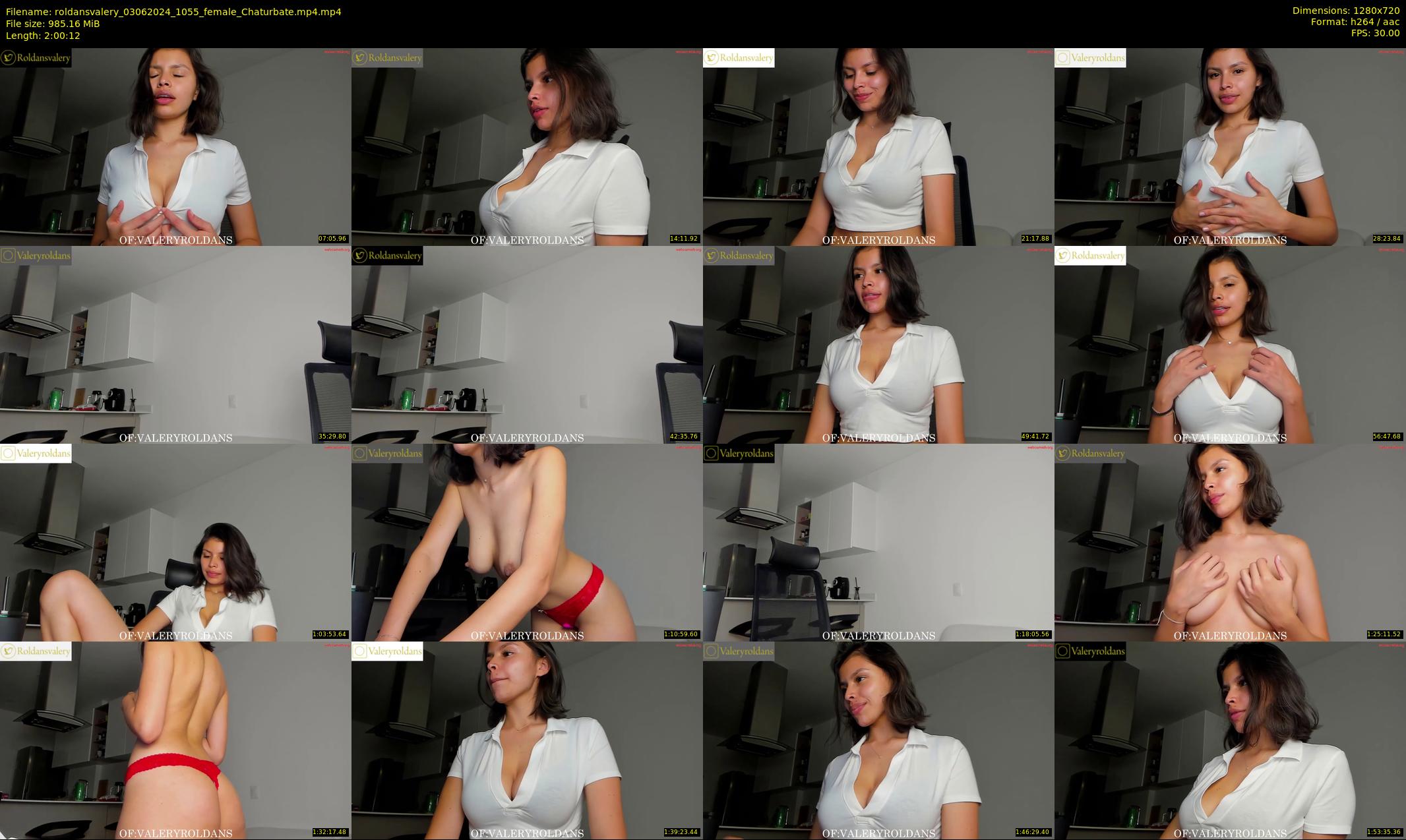 roldansvalery — 121 minute Chaturbate female cam show recording, 720p, Jun 3, 2024