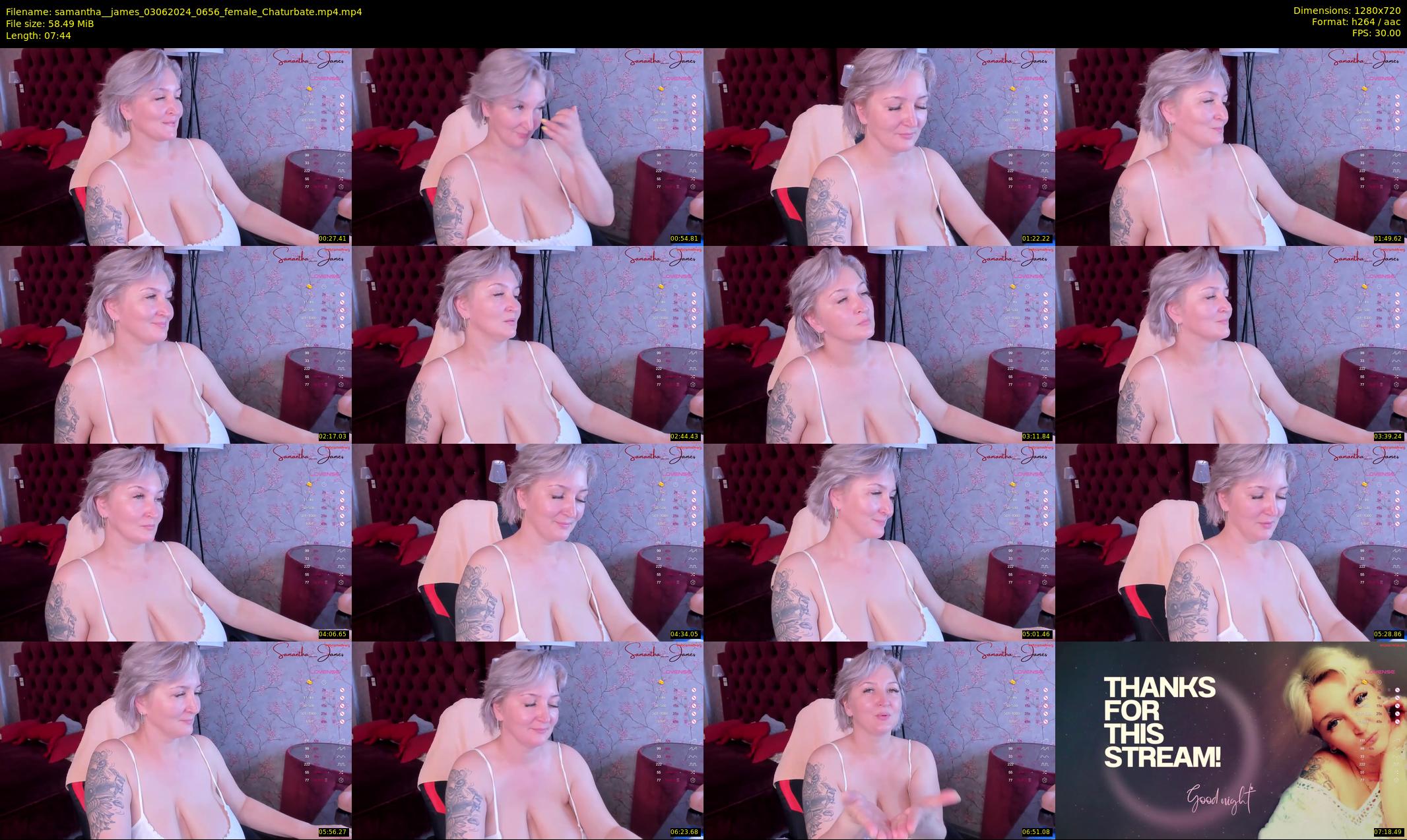 samantha__james — 8 minute Chaturbate female cam show recording, 720p, Jun 3, 2024