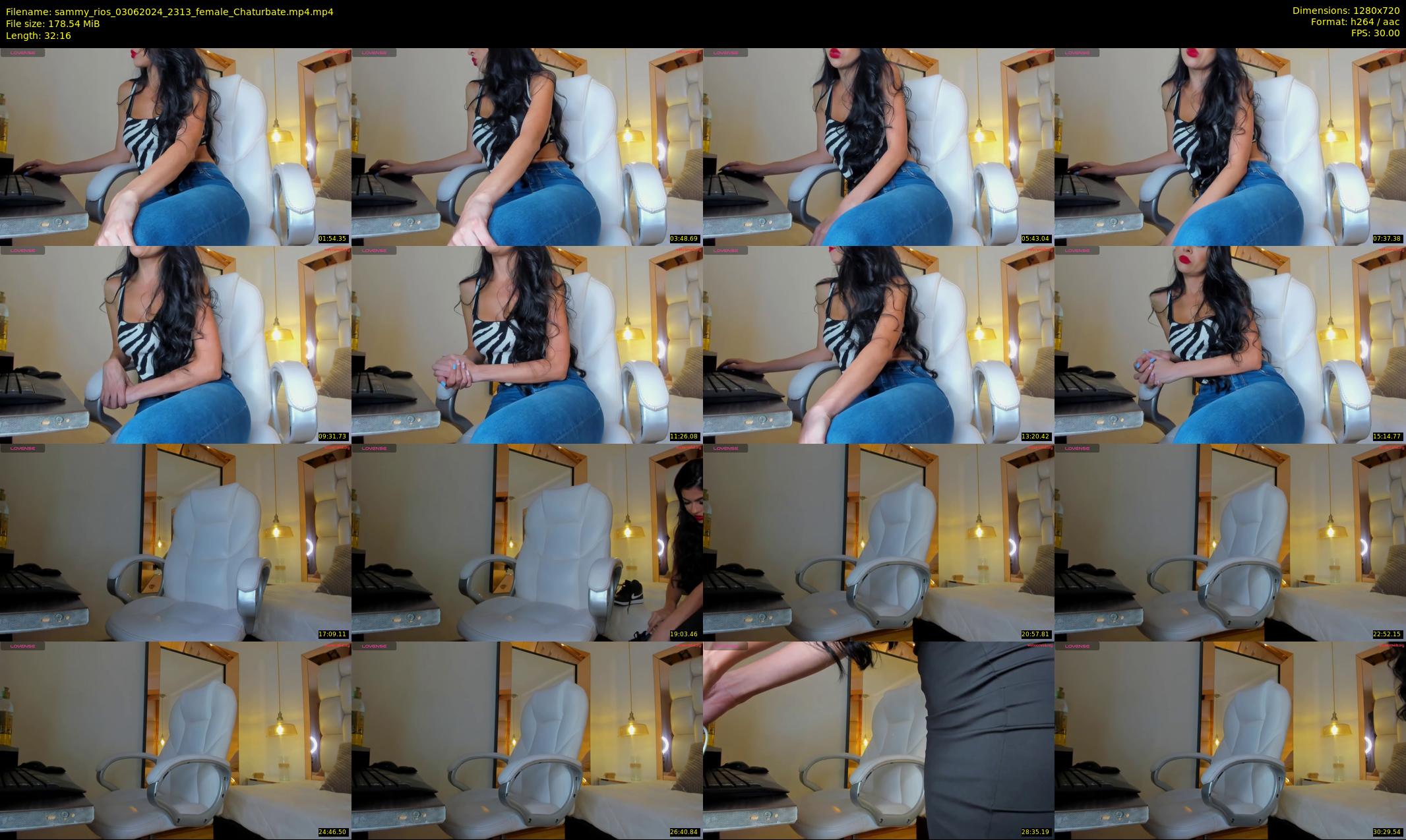 sammy_rios — 33 minute Chaturbate female cam show recording, 720p, Jun 3, 2024