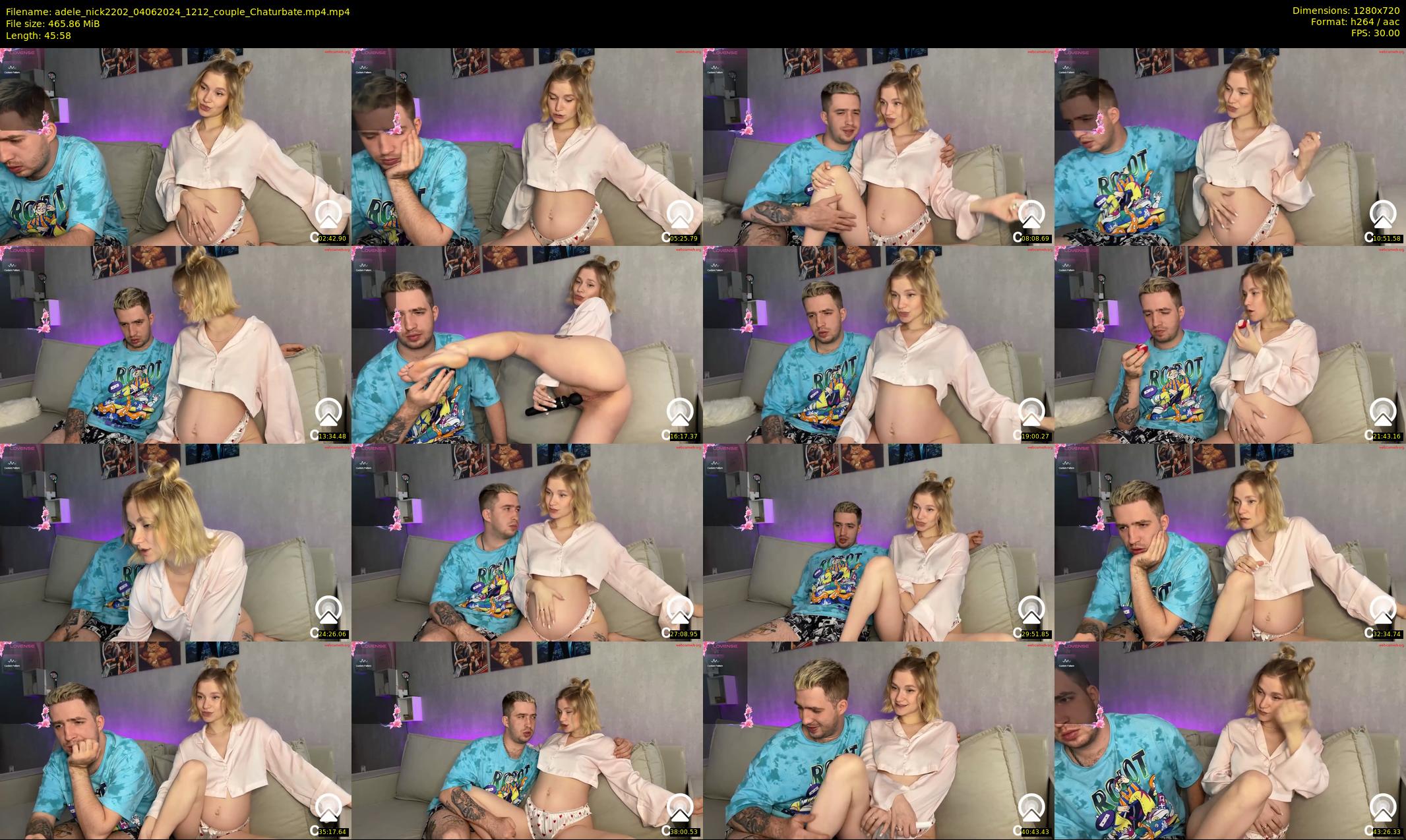 adele_nick2202 — 46 minute Chaturbate couple cam show recording, 720p, Jun 4, 2024
