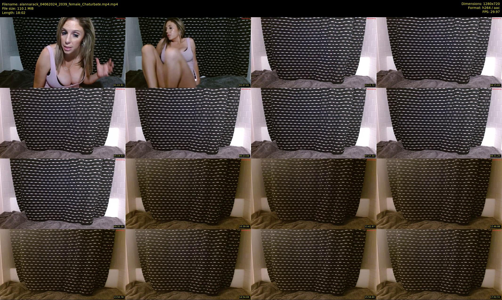 alannarack — 19 minute Chaturbate female cam show recording, 720p, Jun 4, 2024
