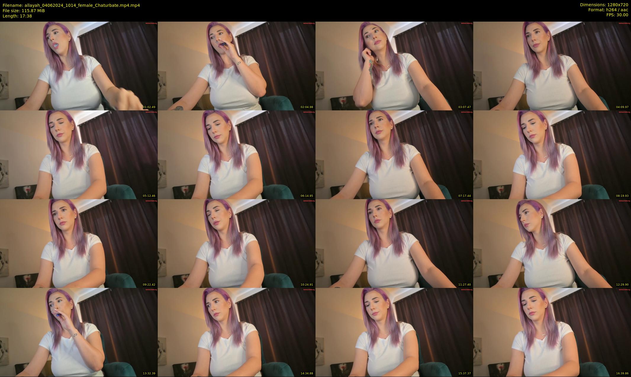allayah — 18 minute Chaturbate female cam show recording, 720p, Jun 4, 2024