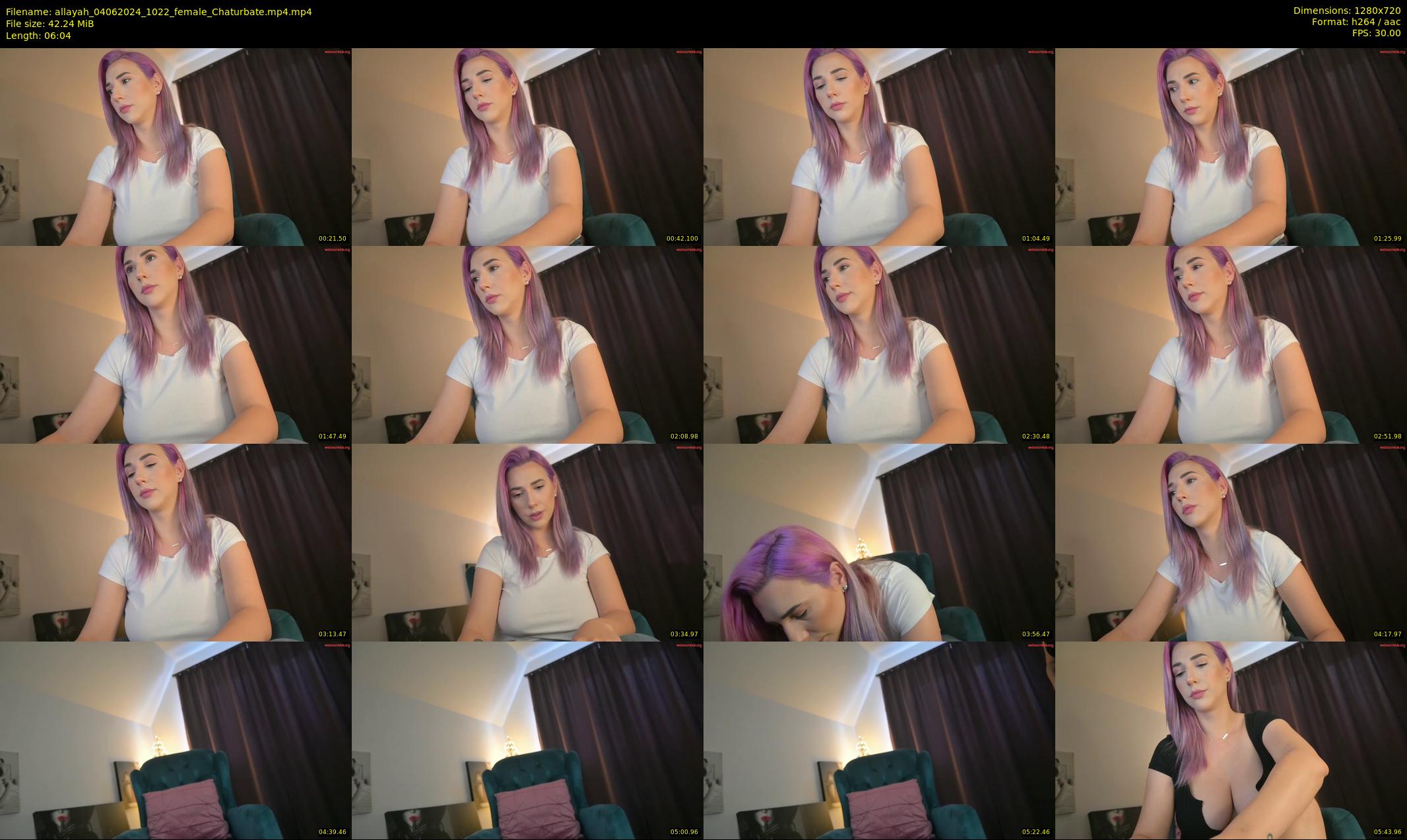 allayah — 7 minute Chaturbate female cam show recording, 720p, Jun 4, 2024