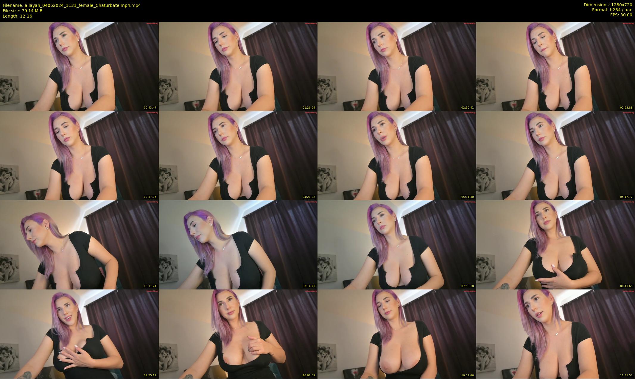 allayah — 13 minute Chaturbate female cam show recording, 720p, Jun 4, 2024