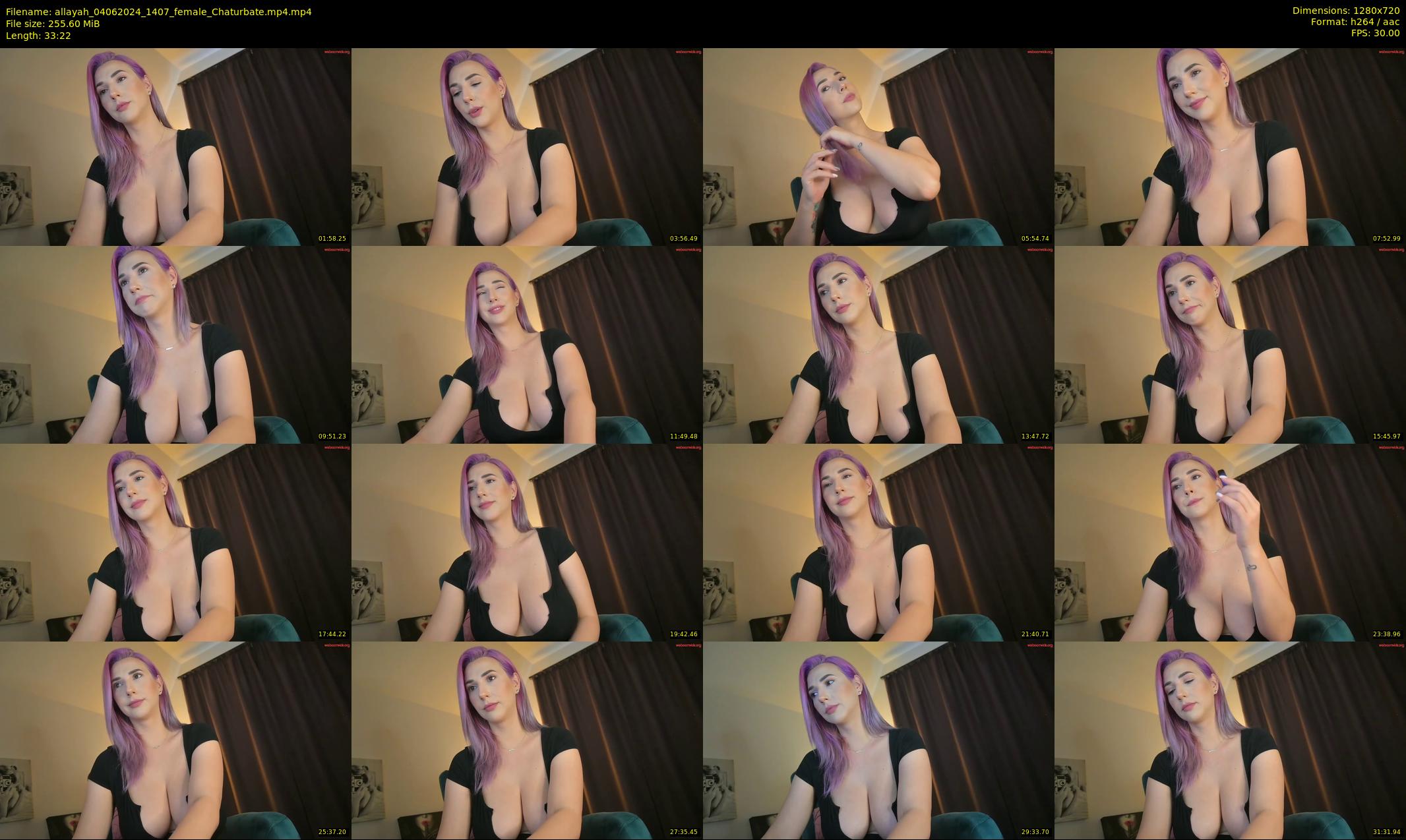allayah — 34 minute Chaturbate female cam show recording, 720p, Jun 4, 2024