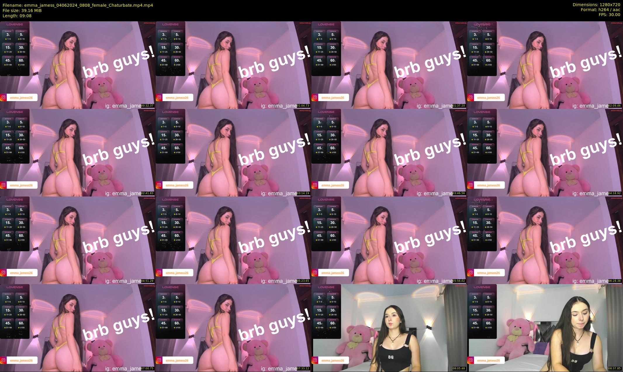 emma_jamess — 10 minute Chaturbate female cam show recording, 720p, Jun 4, 2024
