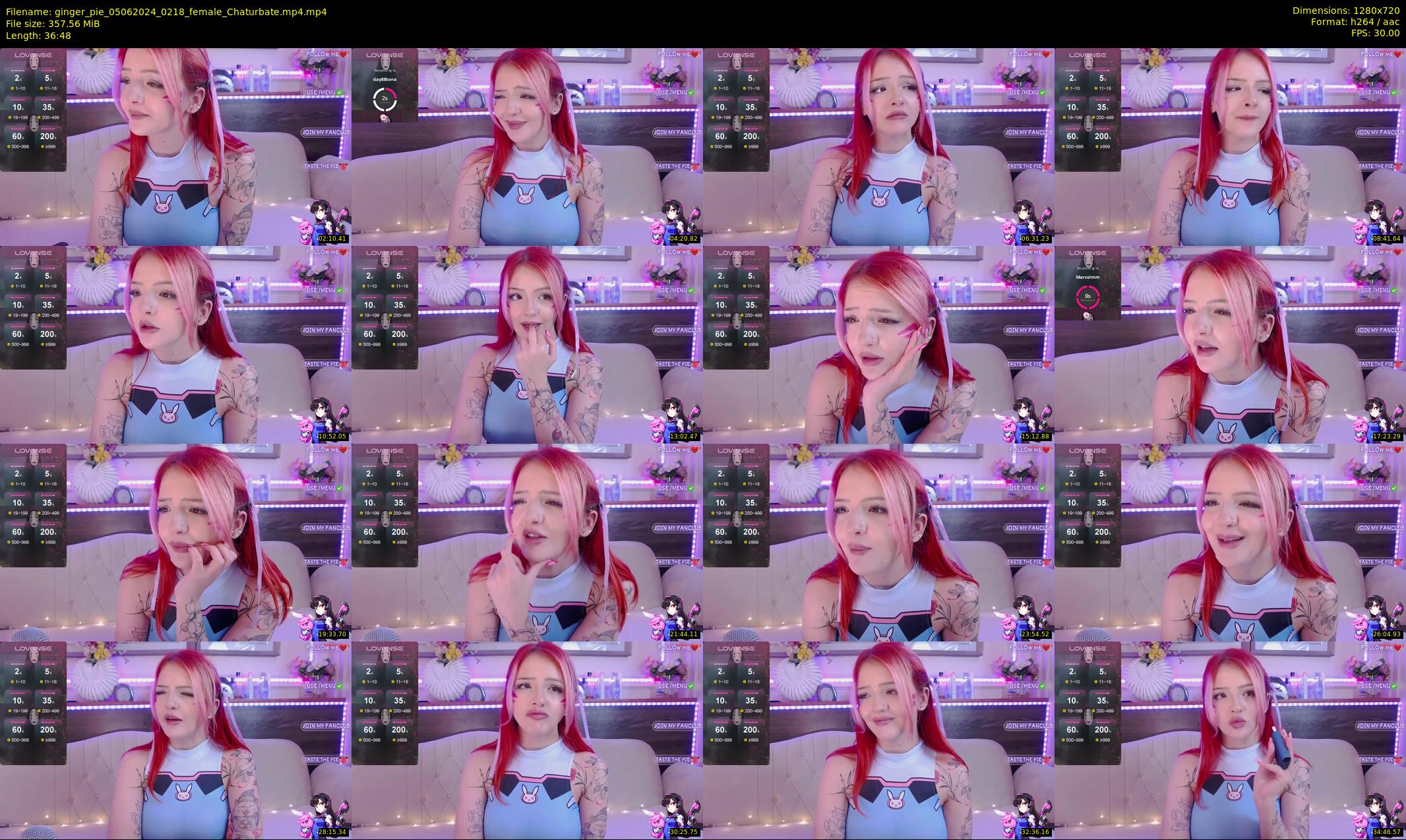 ginger_pie — 37 minute Chaturbate female cam show recording, 720p, Jun 5, 2024