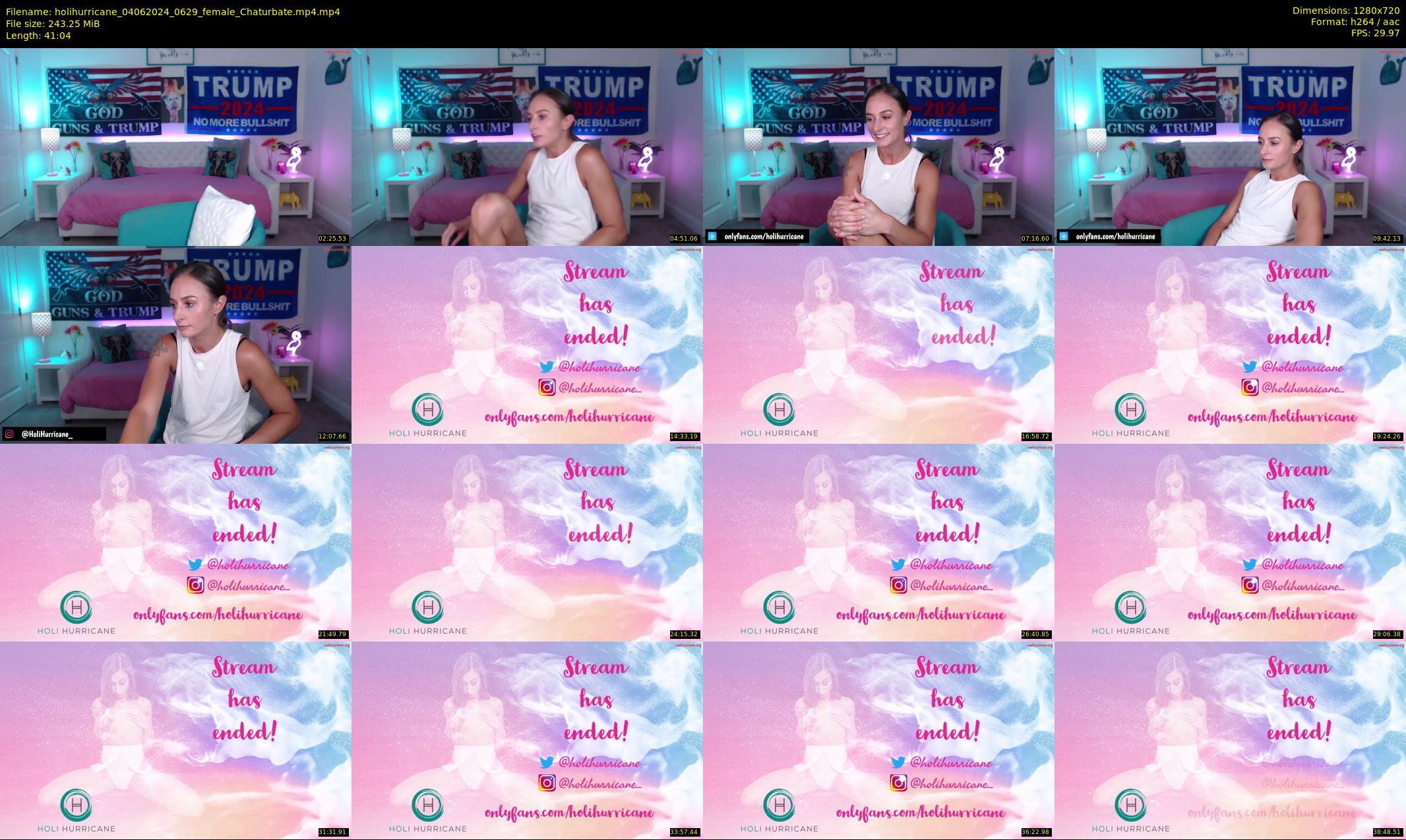 holihurricane — 42 minute Chaturbate female cam show recording, 720p, Jun 4, 2024