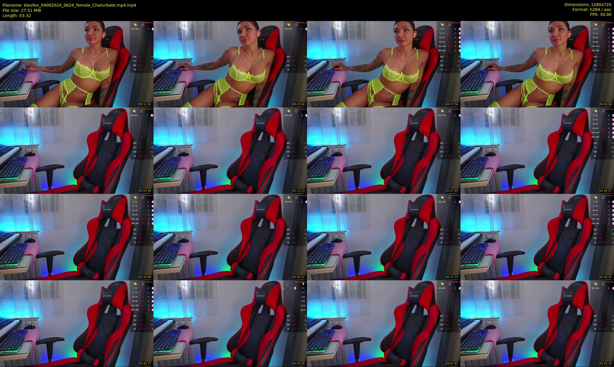 kleofox — 4 minute Chaturbate female cam show recording, 720p, Jun 4, 2024