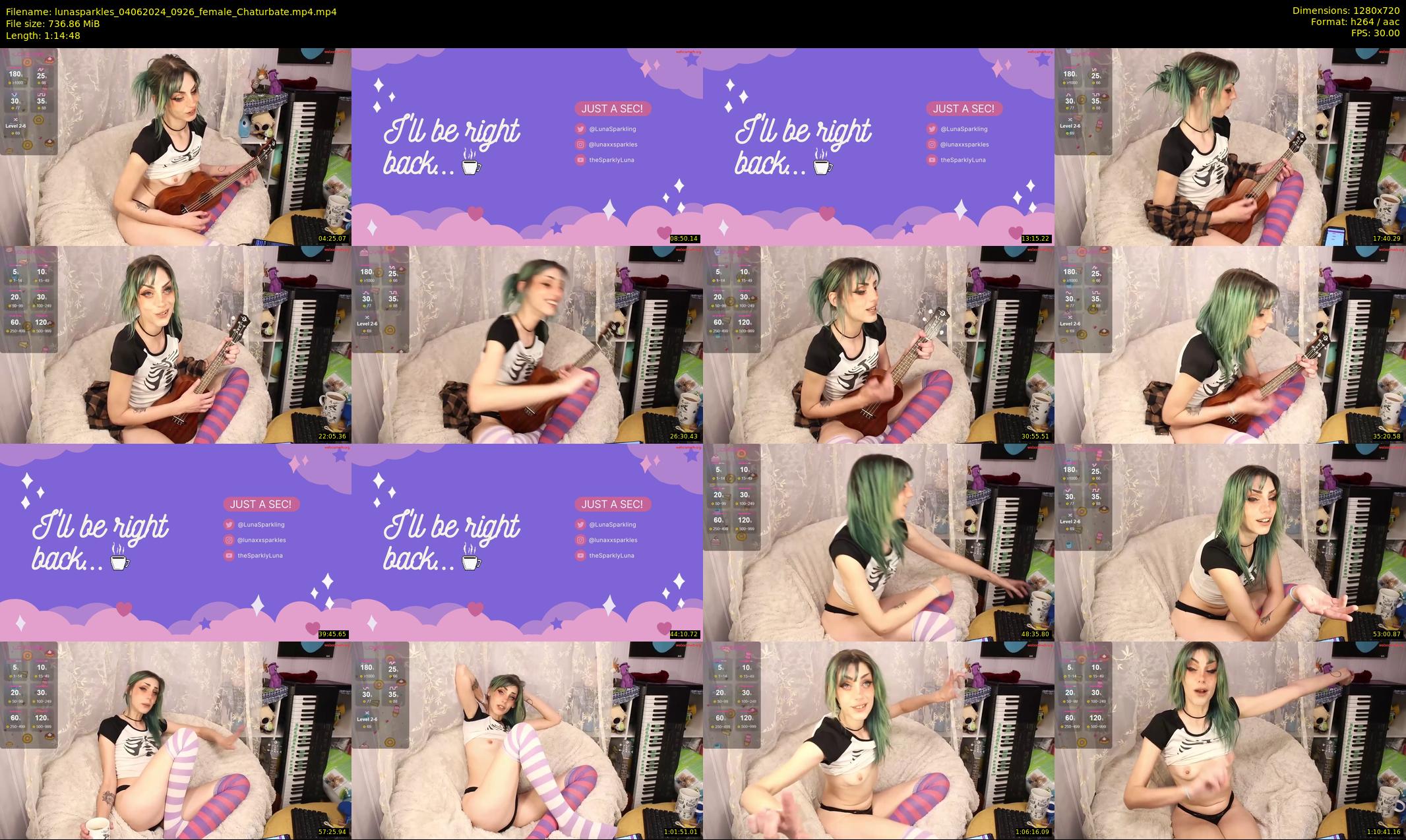 lunasparkles — 75 minute Chaturbate female cam show recording, 720p, Jun 4, 2024