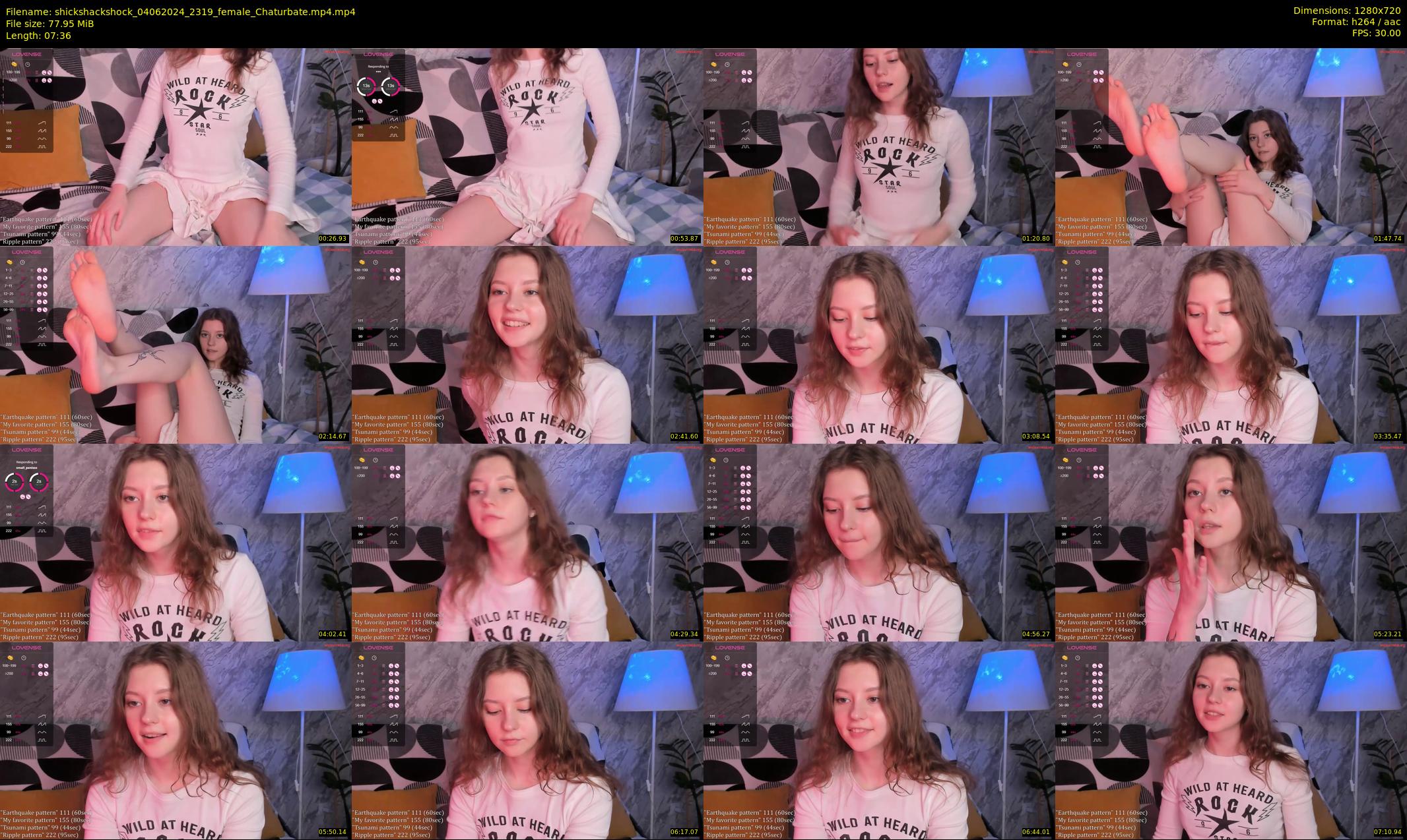 shickshackshock — 8 minute Chaturbate female cam show recording, 720p, Jun 4, 2024