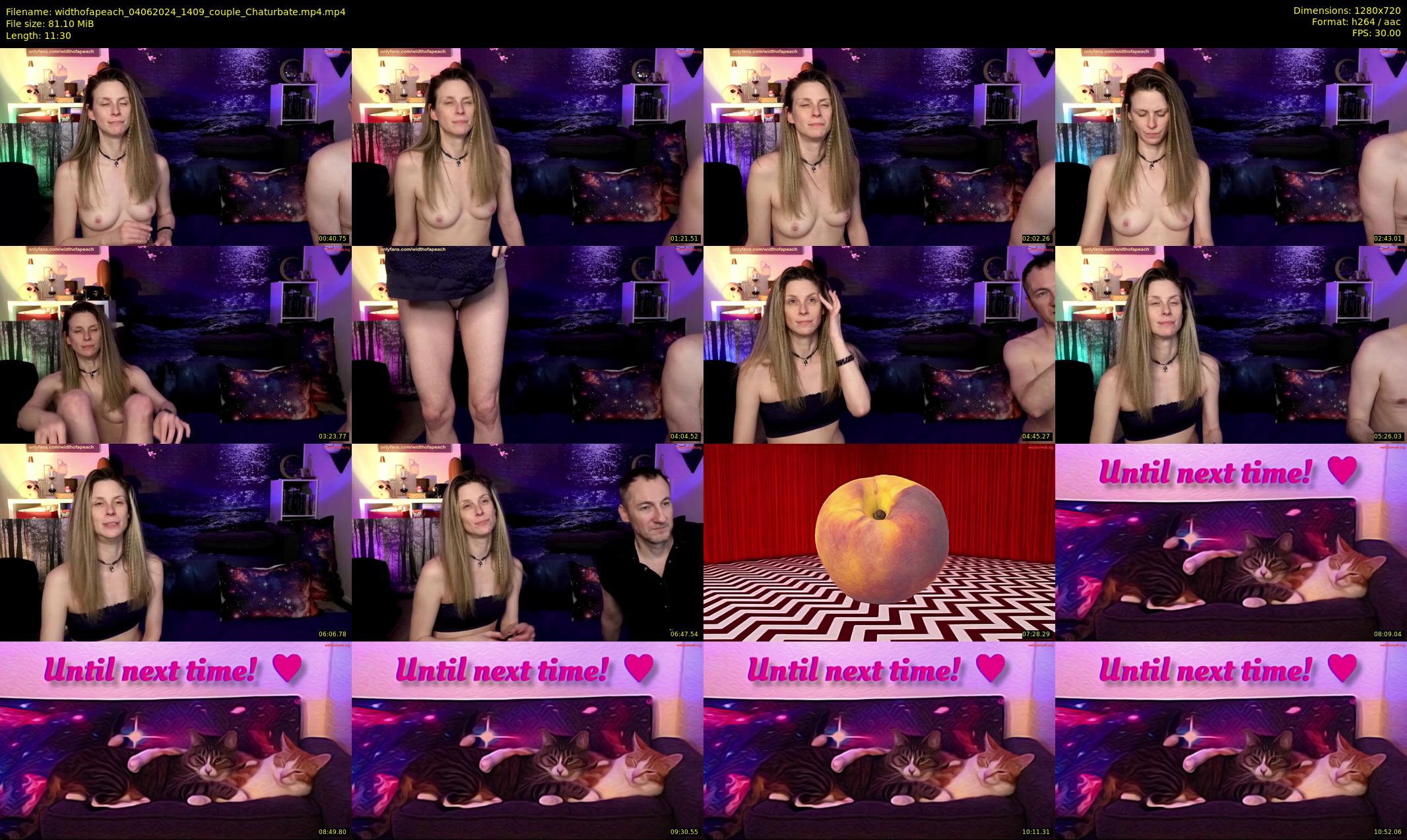 widthofapeach — 12 minute Chaturbate couple cam show recording, 720p, Jun 4, 2024