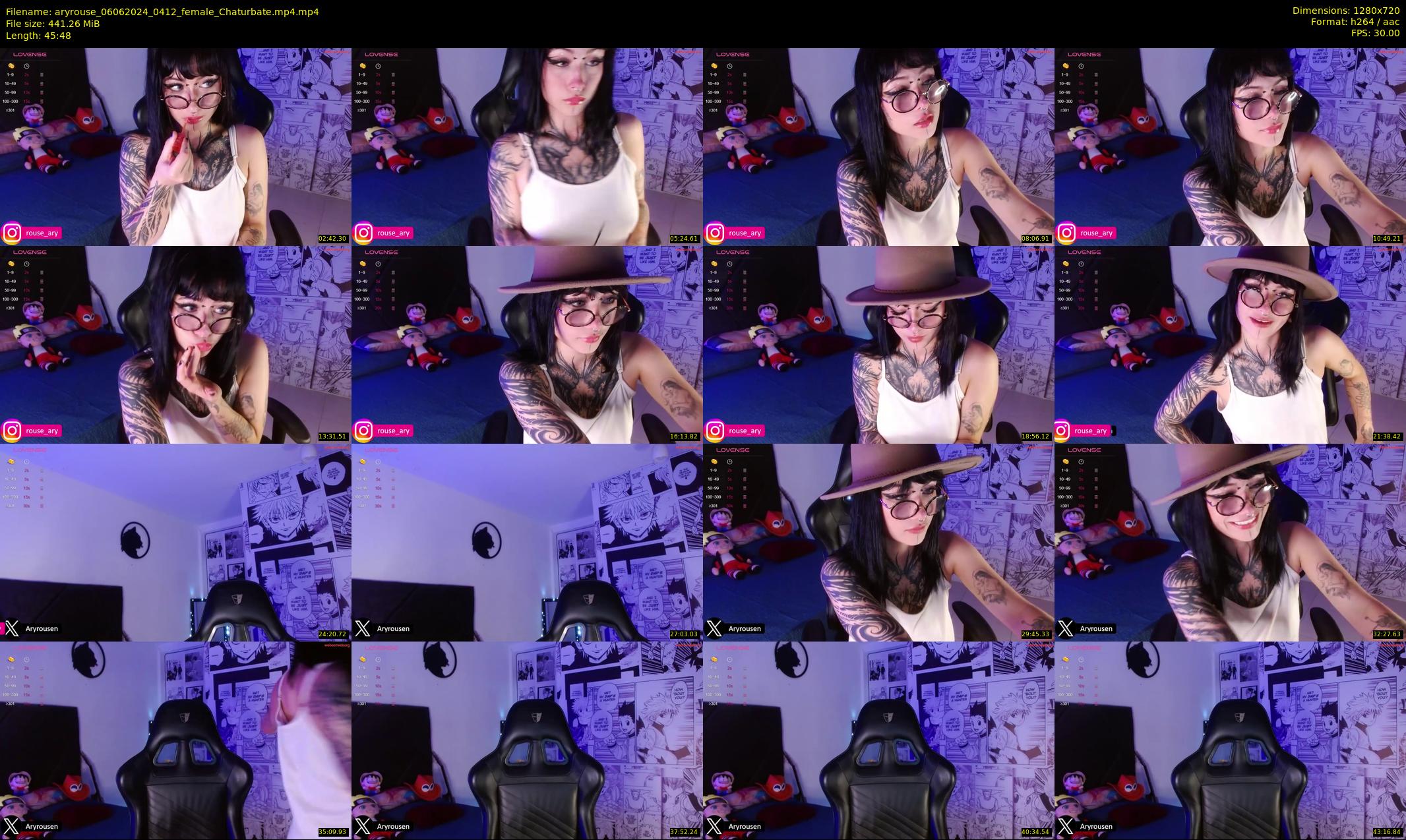 aryrouse — 46 minute Chaturbate female cam show recording, 720p, Jun 6, 2024