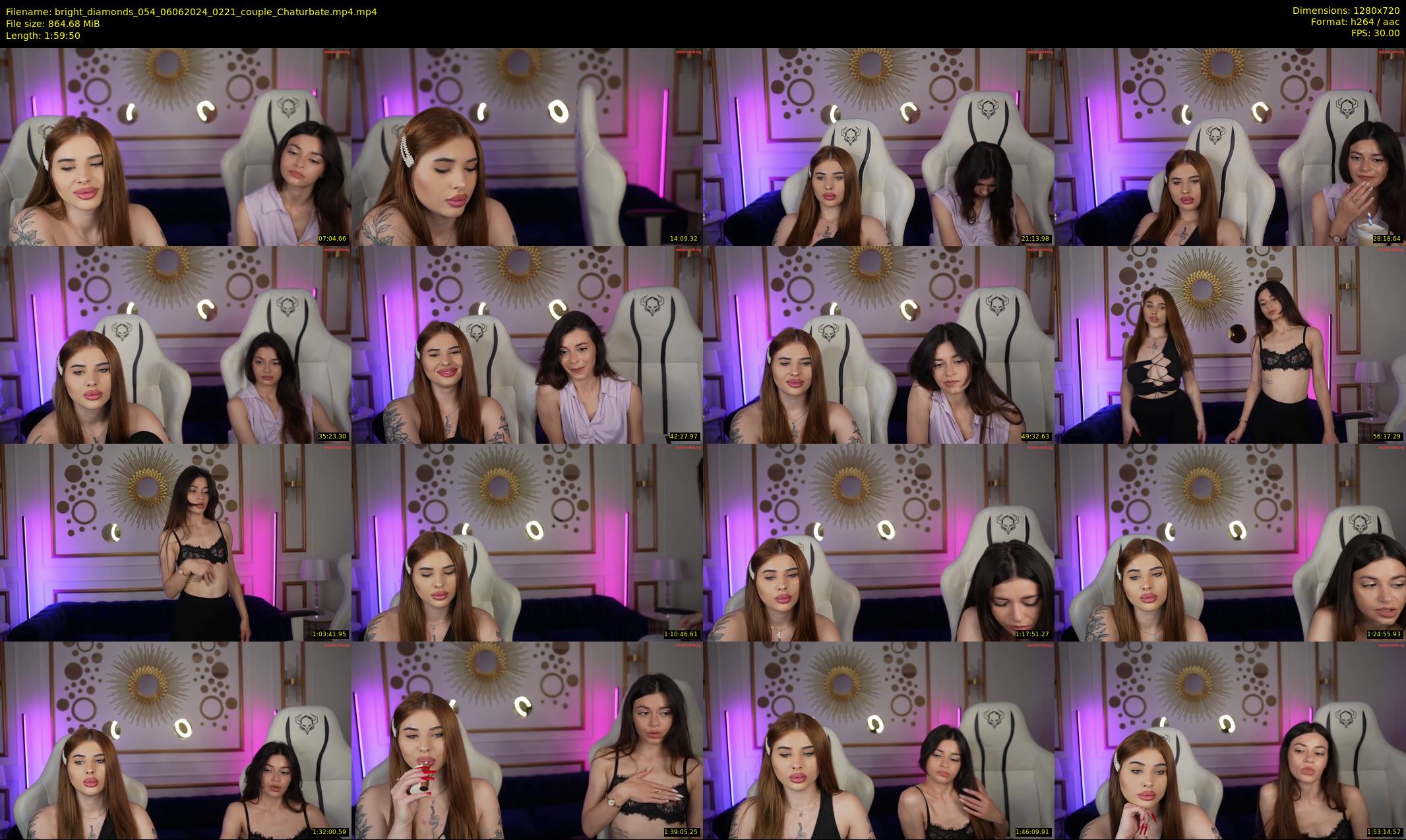 bright_diamonds_054 — 120 minute Chaturbate couple cam show recording, 720p, Jun 6, 2024