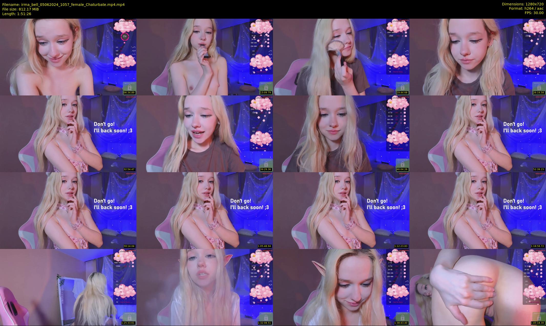 irma_bell — 112 minute Chaturbate female cam show recording, 720p, Jun 5, 2024