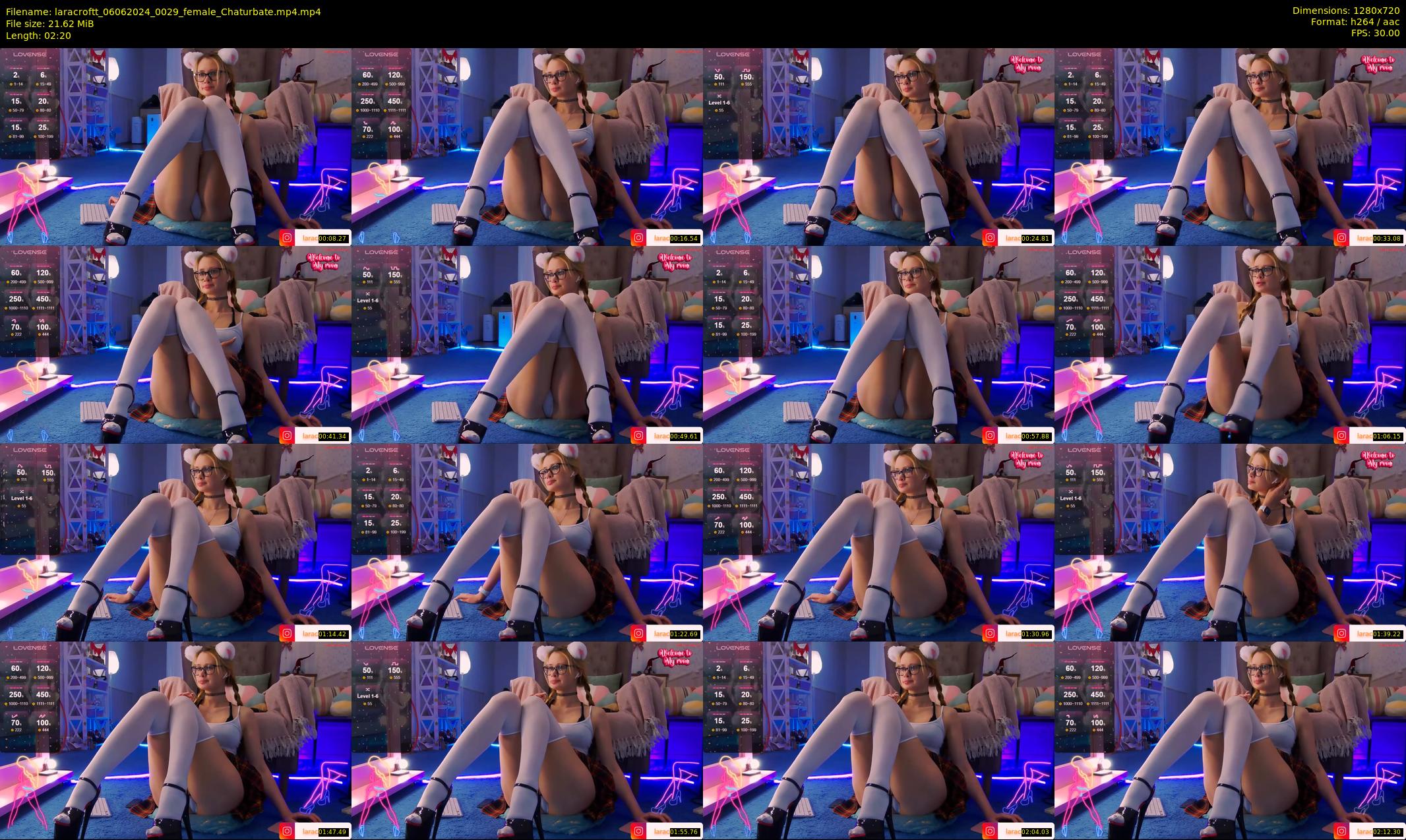 laracroftt — 3 minute Chaturbate female cam show recording, 720p, Jun 6, 2024