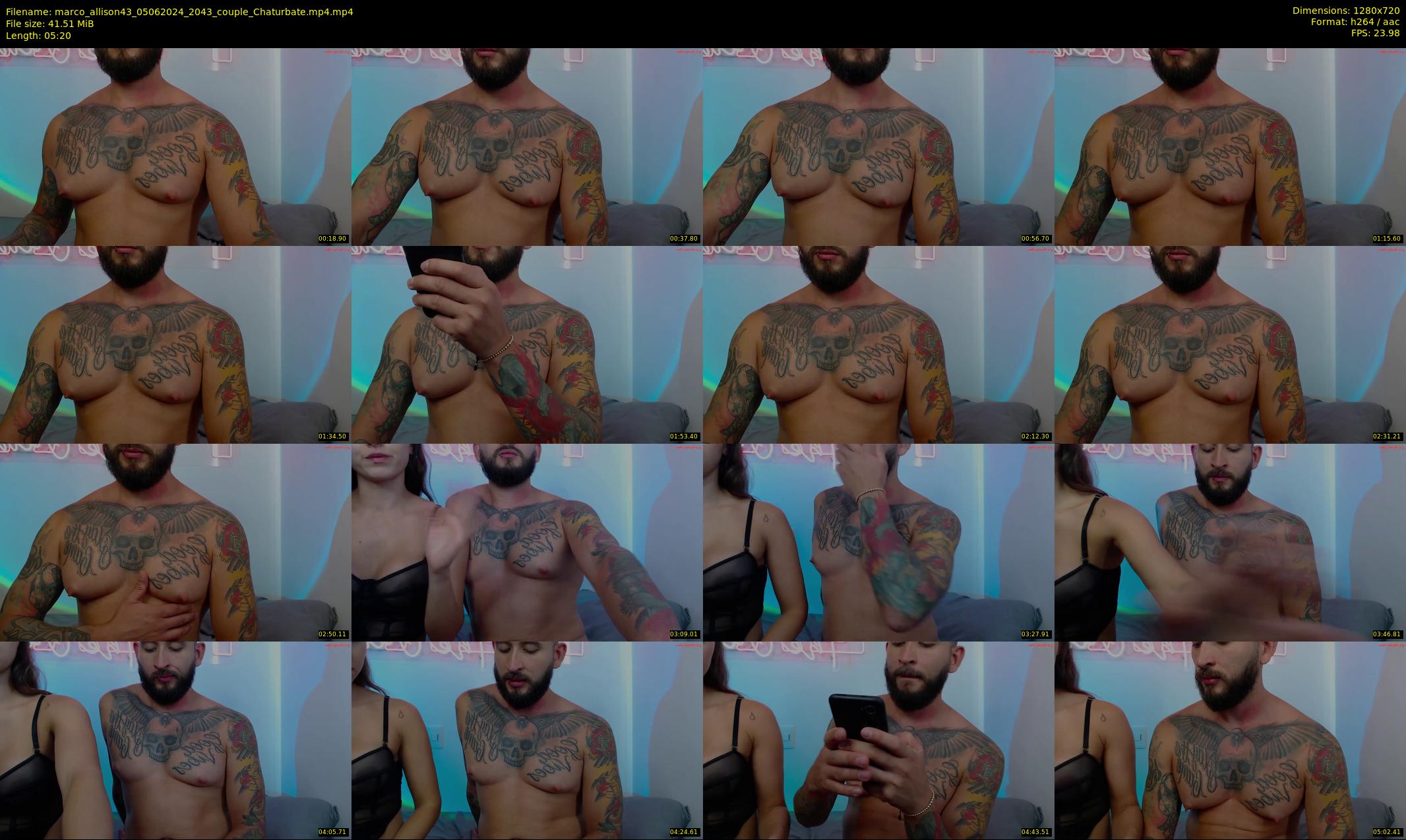 marco_allison43 — 6 minute Chaturbate couple cam show recording, 720p, Jun 5, 2024
