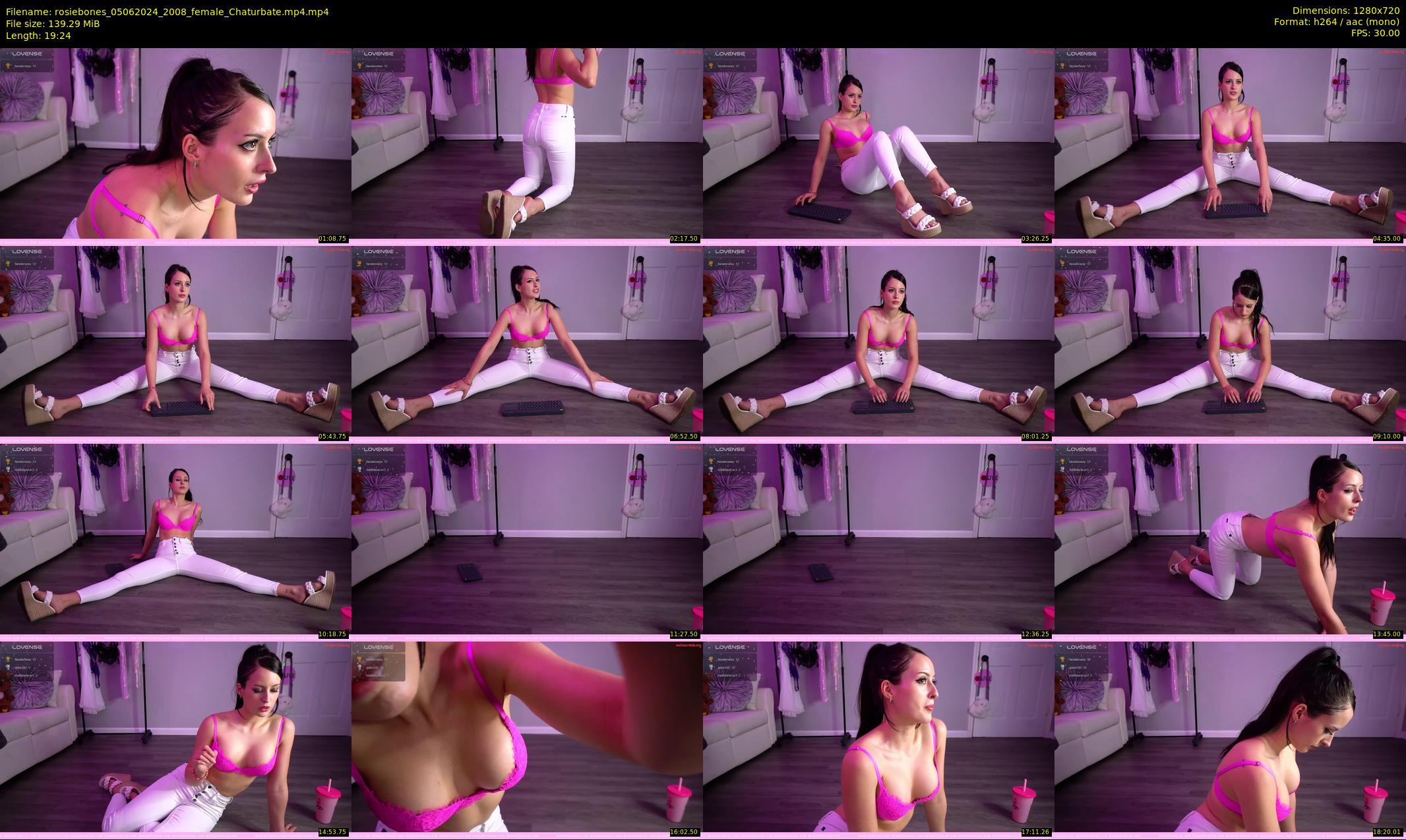 rosiebones — 20 minute Chaturbate female cam show recording, 720p, Jun 5, 2024
