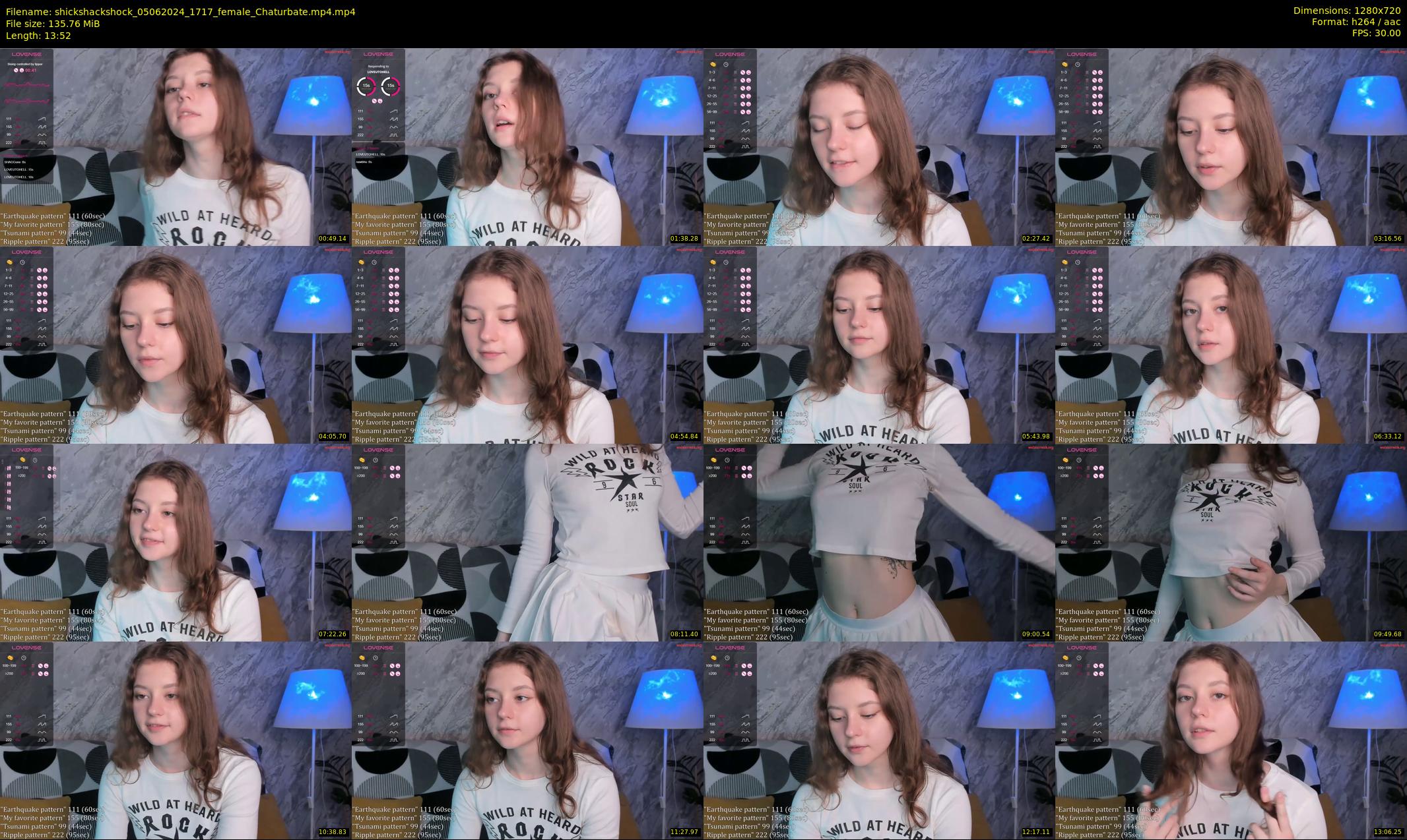 shickshackshock — 14 minute Chaturbate female cam show recording, 720p, Jun 5, 2024
