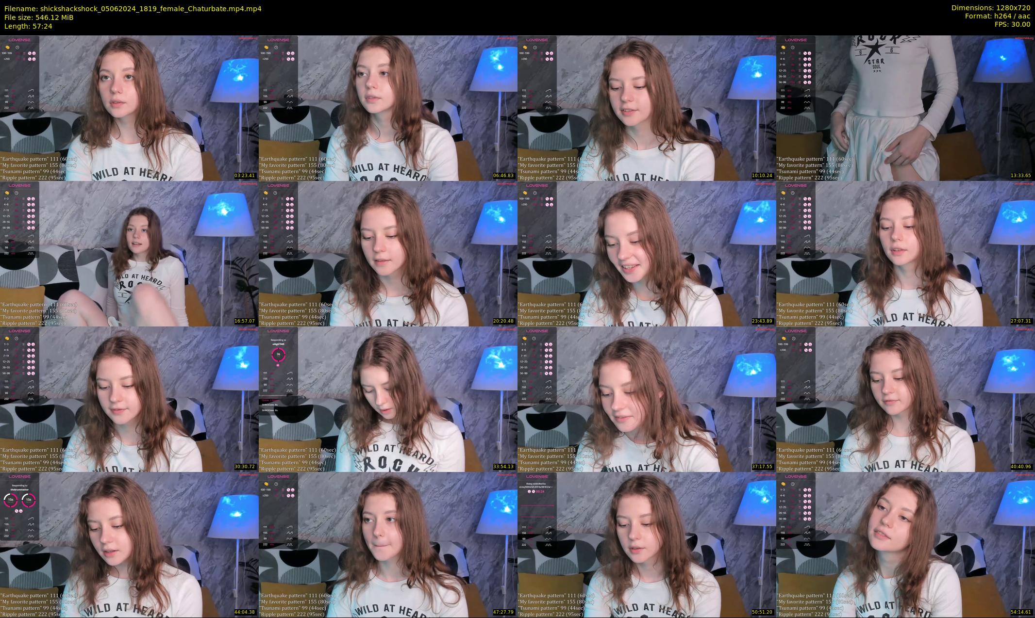 shickshackshock — 58 minute Chaturbate female cam show recording, 720p, Jun 5, 2024