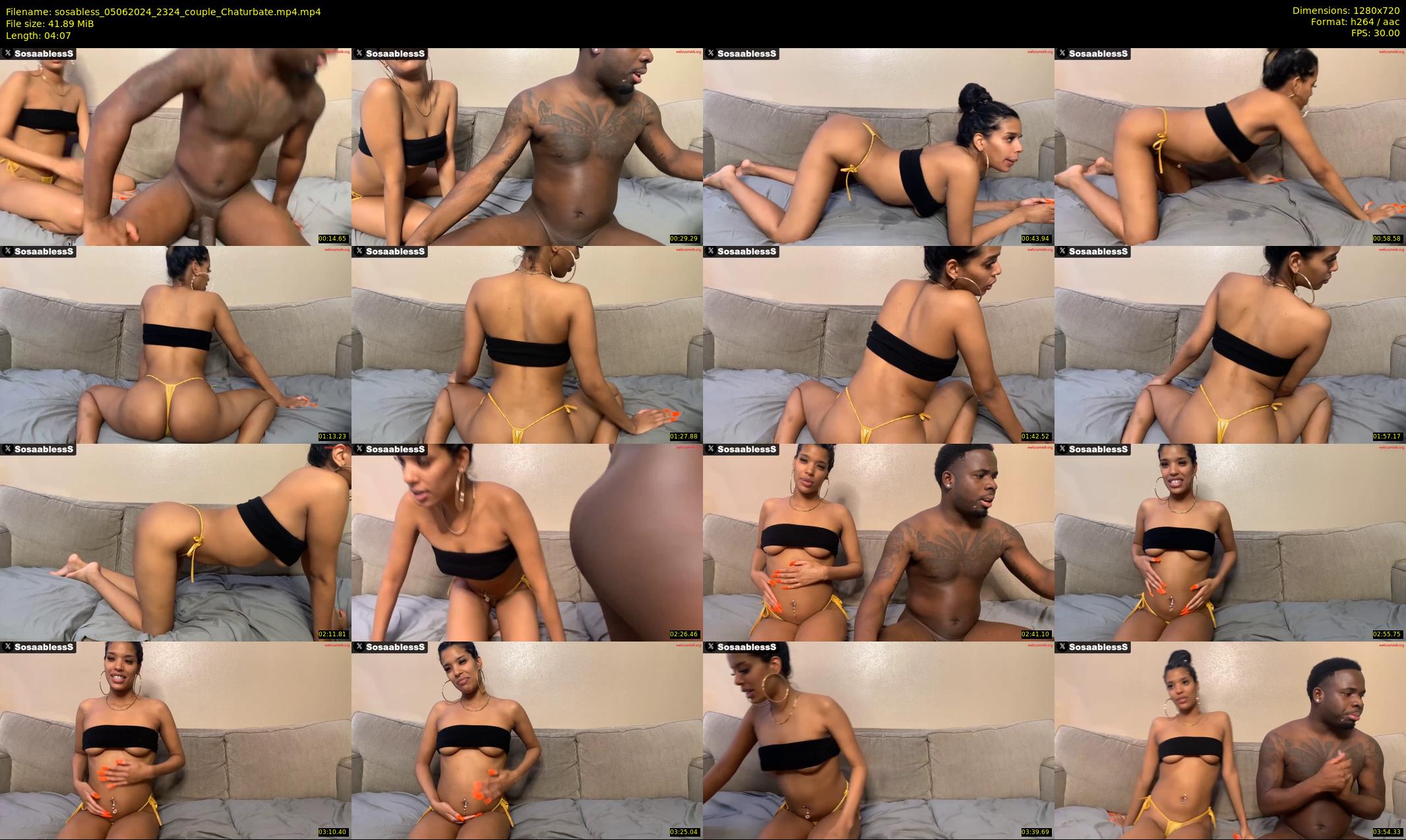 sosabless — 5 minute Chaturbate couple cam show recording, 720p, Jun 5, 2024