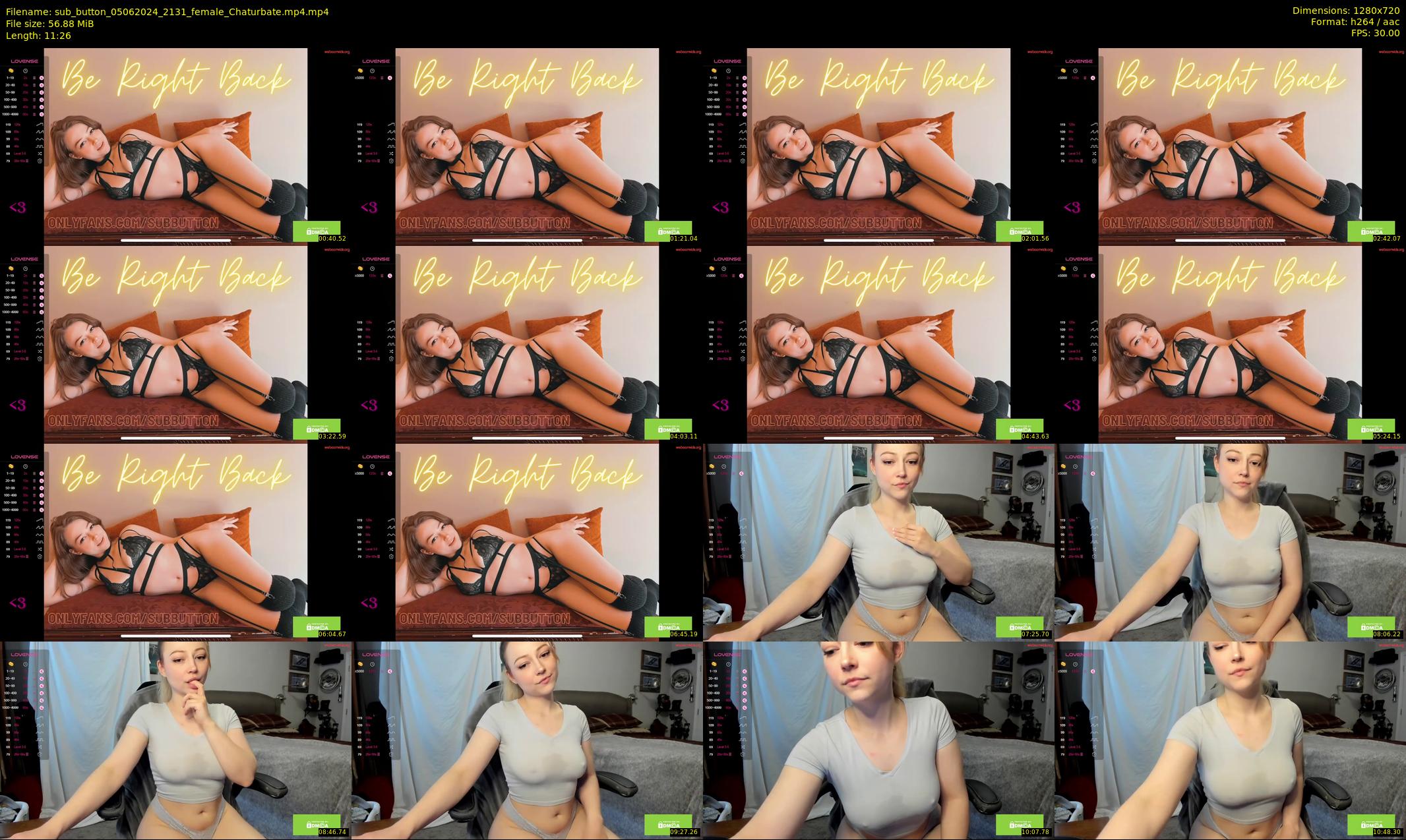 sub_button — 12 minute Chaturbate female cam show recording, 720p, Jun 5, 2024