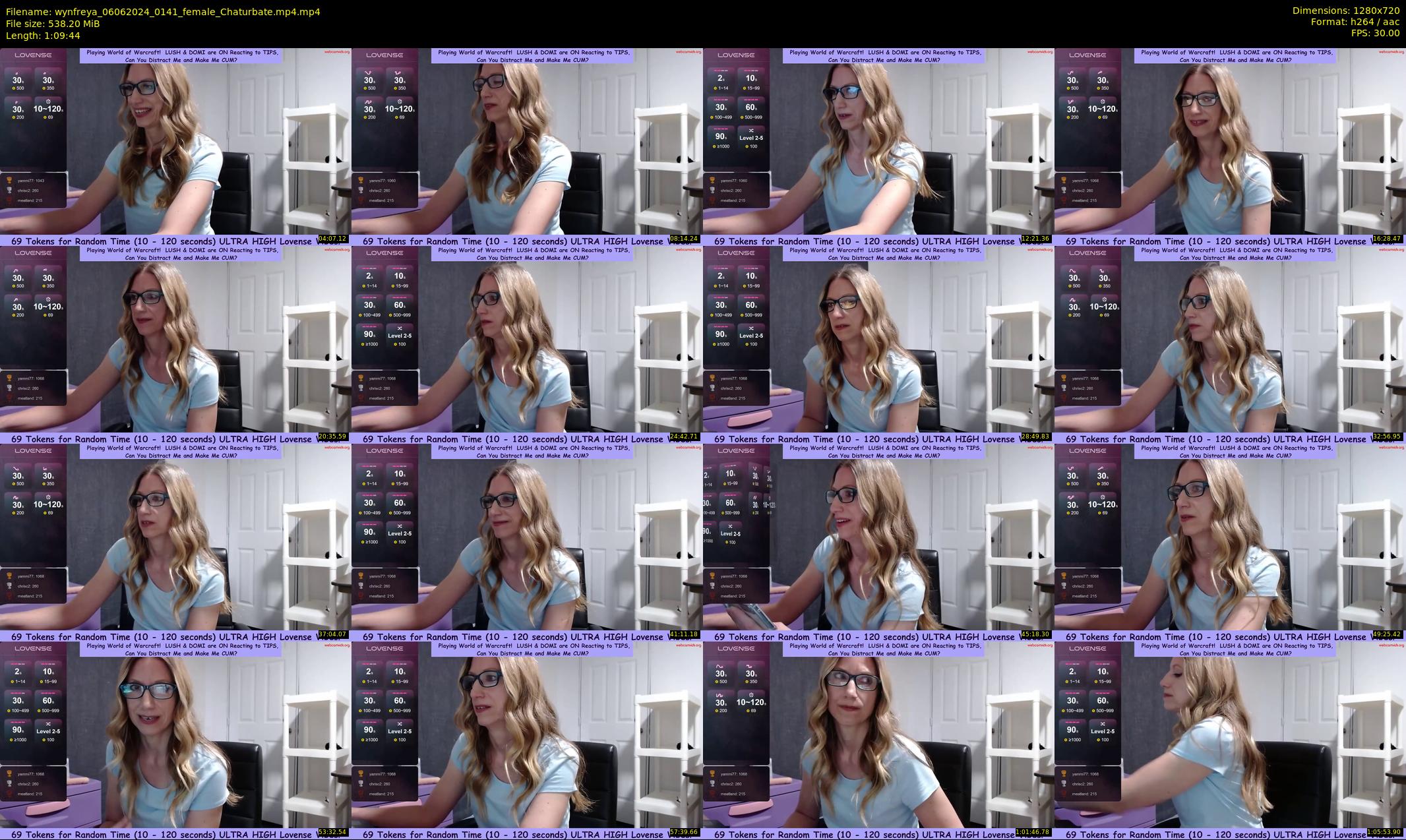 wynfreya — 70 minute Chaturbate female cam show recording, 720p, Jun 6, 2024
