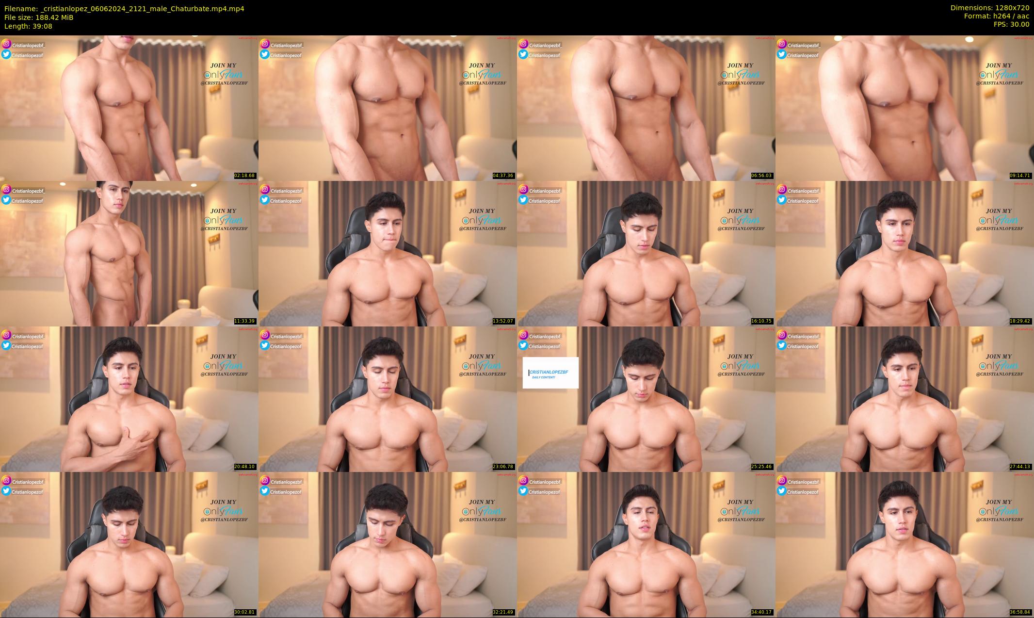 _cristianlopez — 40 minute Chaturbate male cam show recording, 720p, Jun 6, 2024