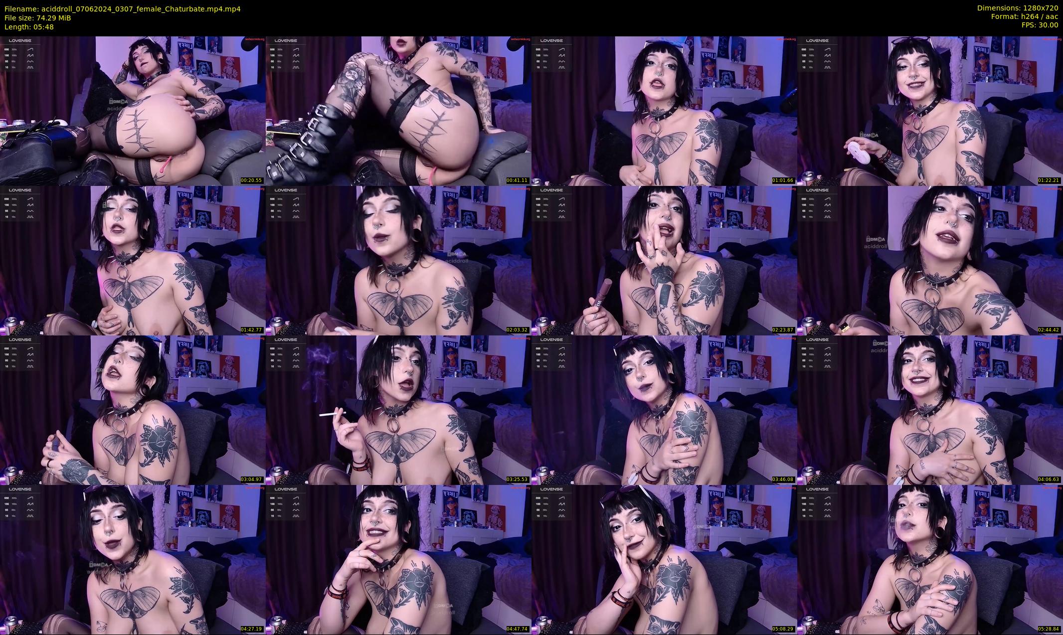 aciddroll — 6 minute Chaturbate female cam show recording, 720p, Jun 7, 2024