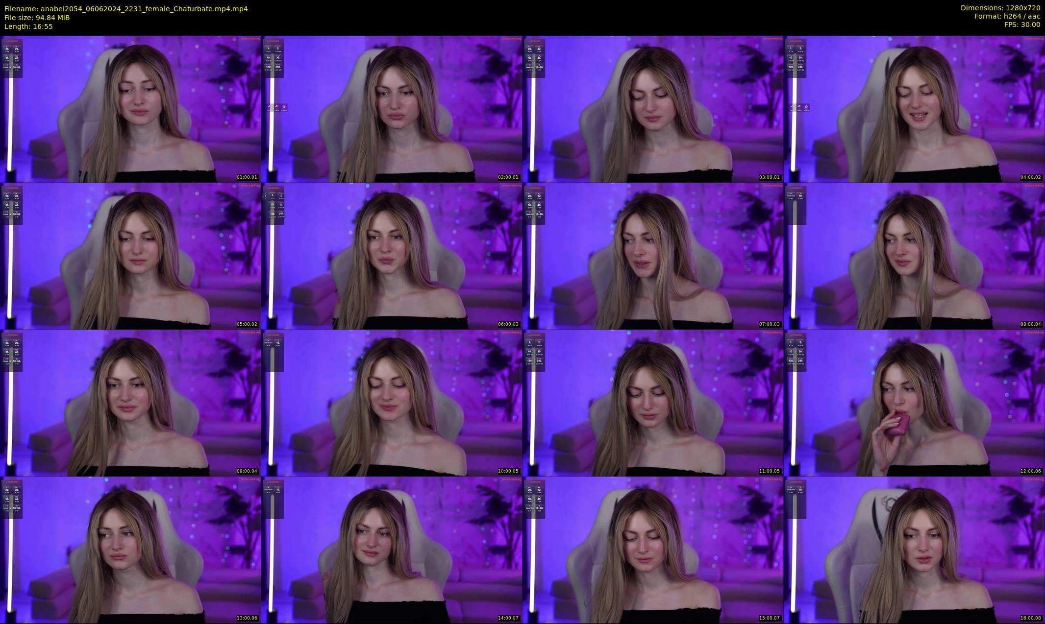 anabel2054 — 17 minute Chaturbate female cam show recording, 720p, Jun 6, 2024