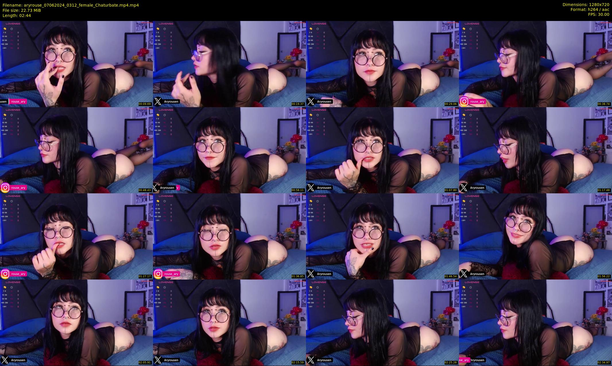 aryrouse — 3 minute Chaturbate female cam show recording, 720p, Jun 7, 2024