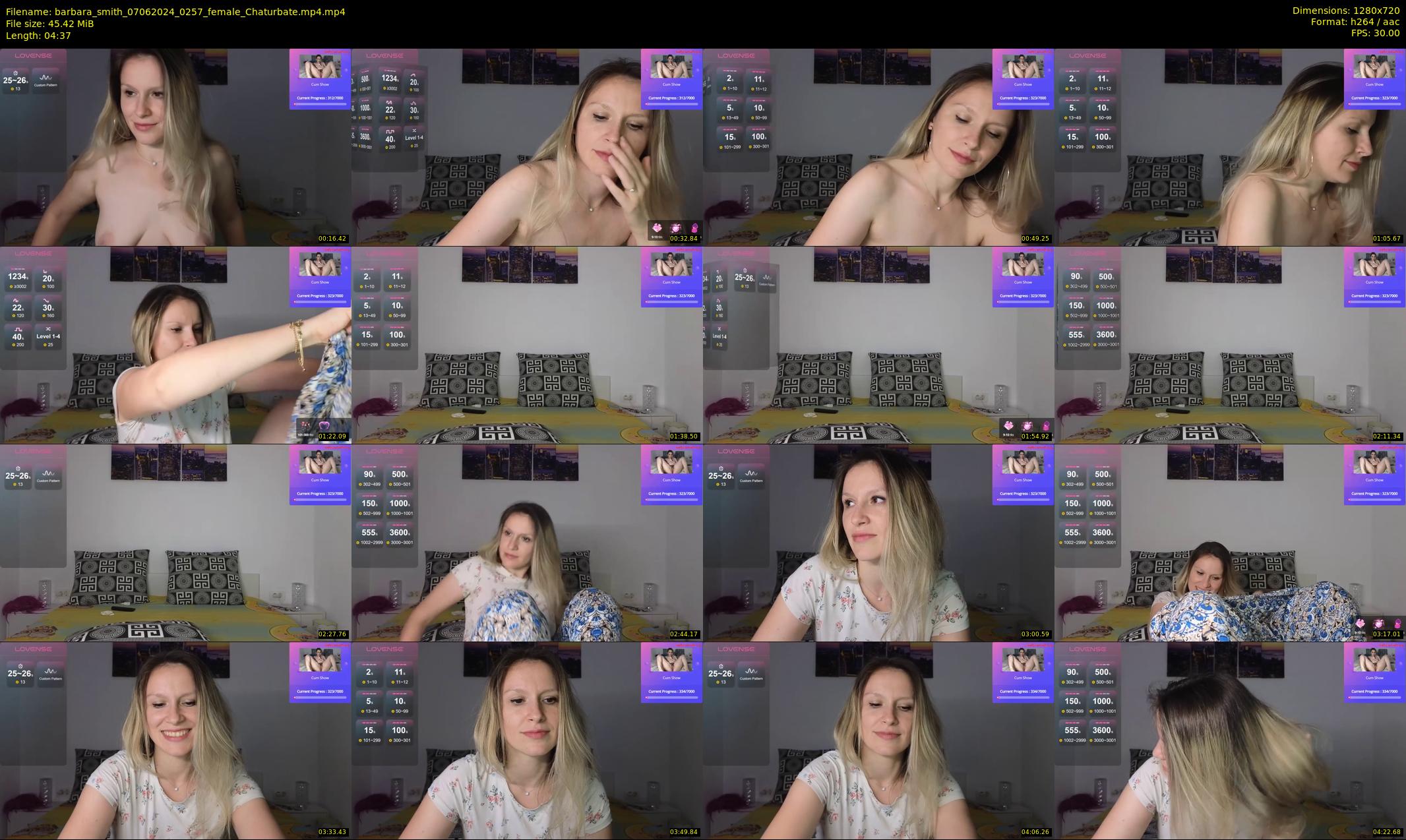 barbara_smith — 5 minute Chaturbate female cam show recording, 720p, Jun 7, 2024
