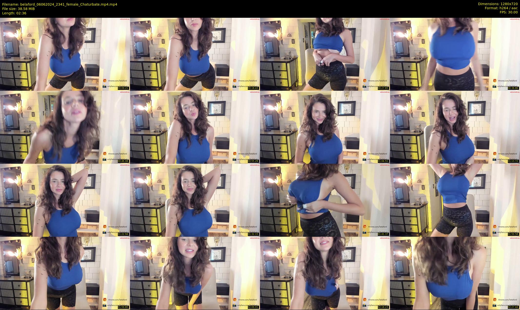 belaford — 3 minute Chaturbate female cam show recording, 720p, Jun 6, 2024