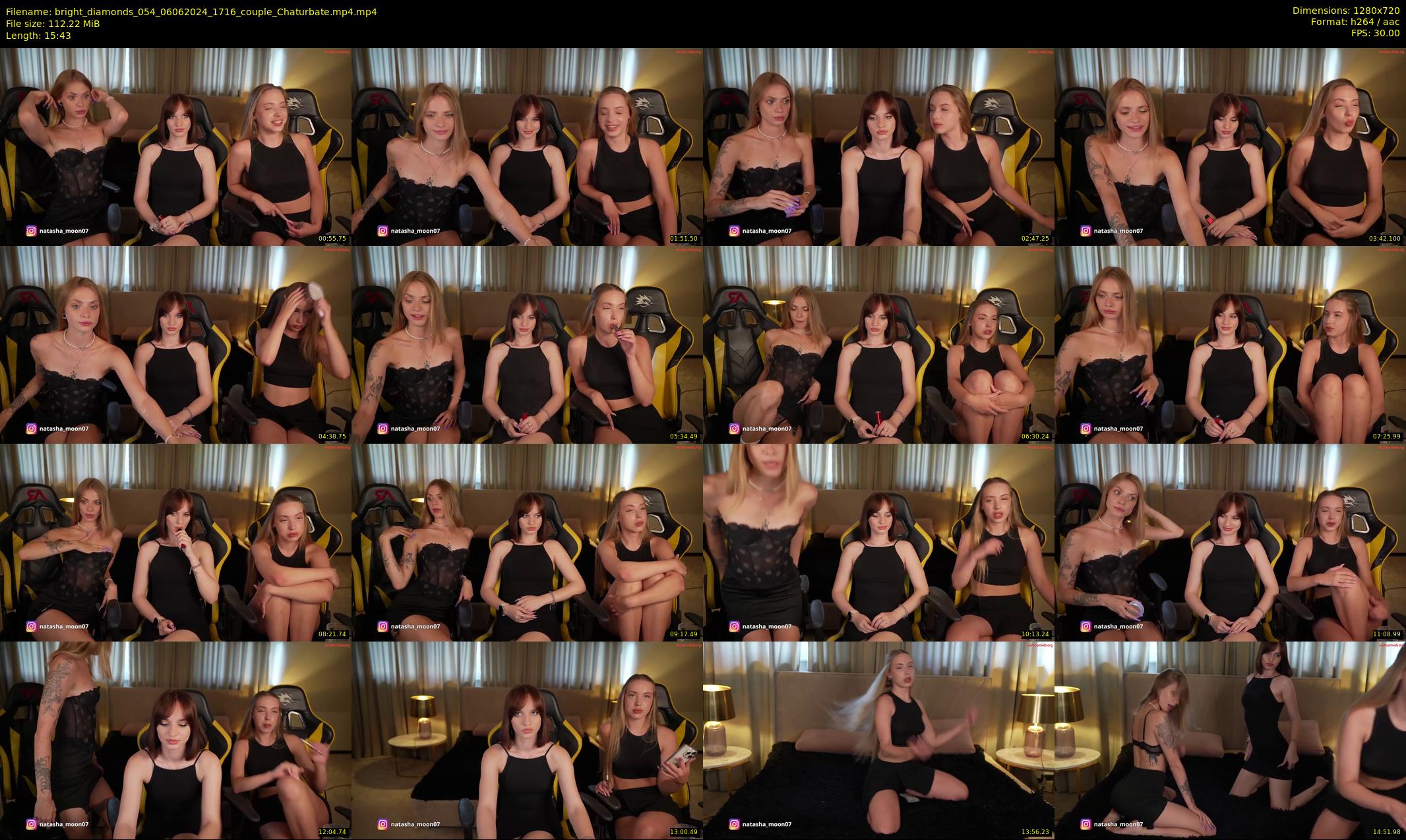 bright_diamonds_054 — 16 minute Chaturbate couple cam show recording, 720p, Jun 6, 2024