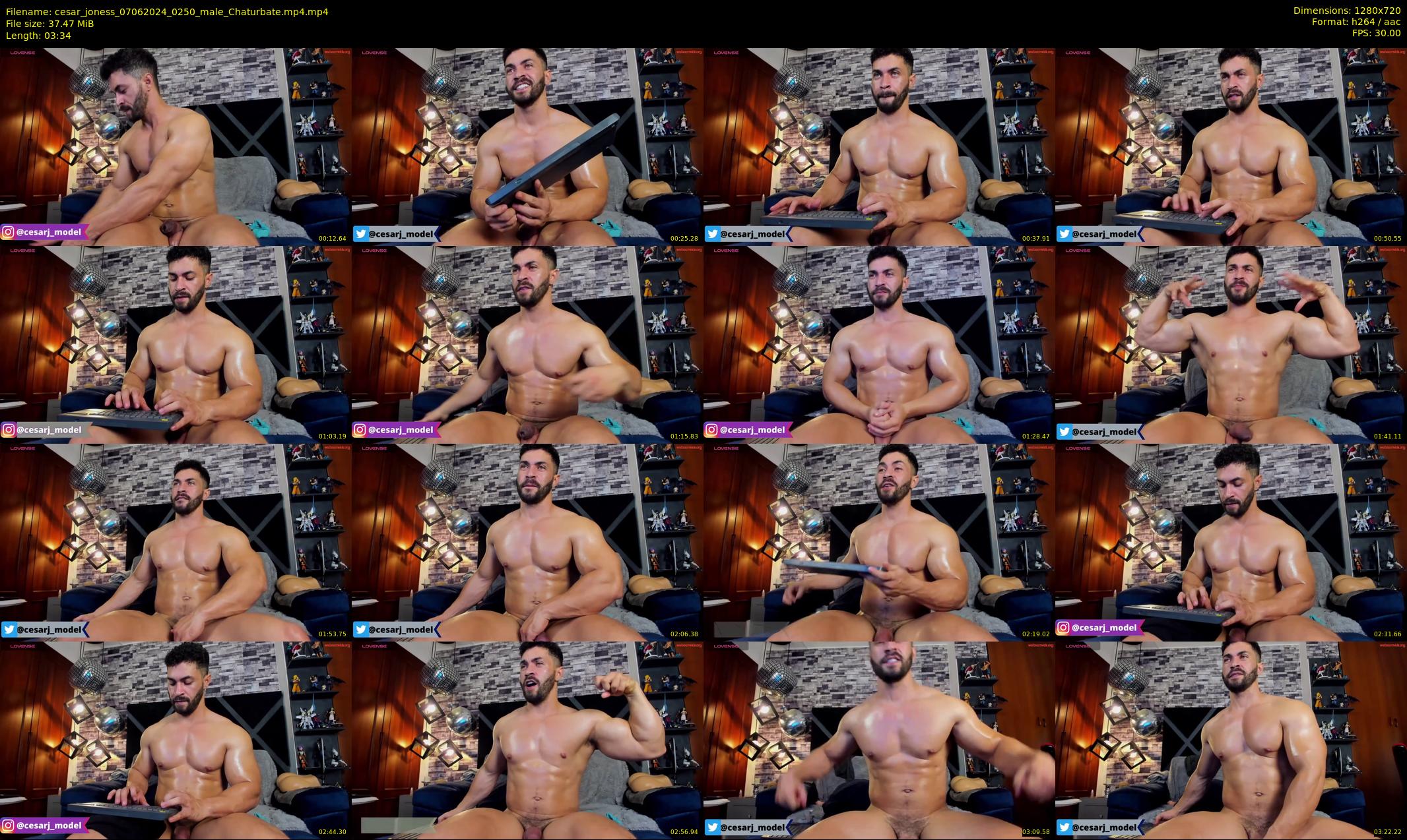 cesar_joness — 4 minute Chaturbate male cam show recording, 720p, Jun 7, 2024