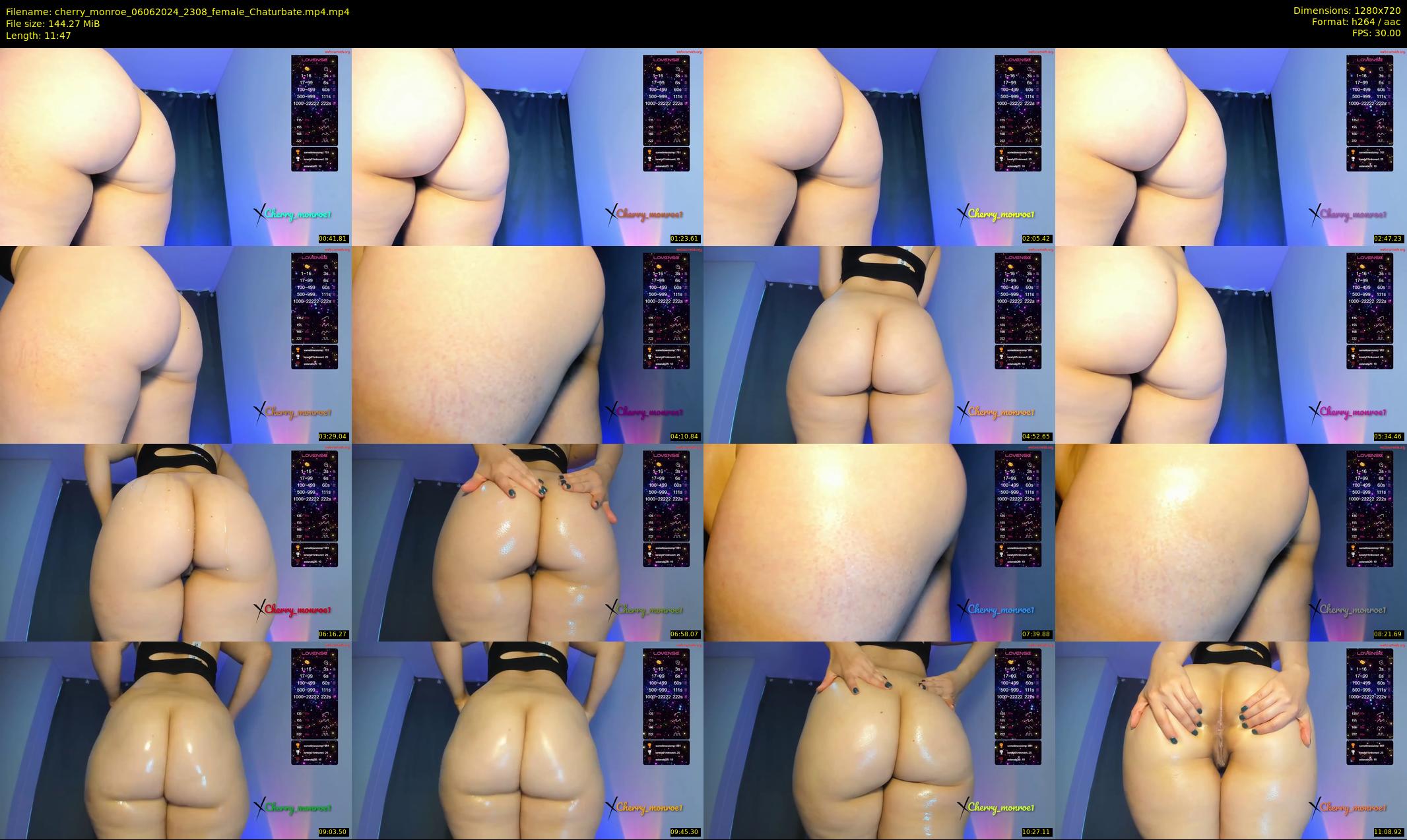 cherry_monroe — 12 minute Chaturbate female cam show recording, 720p, Jun 6, 2024