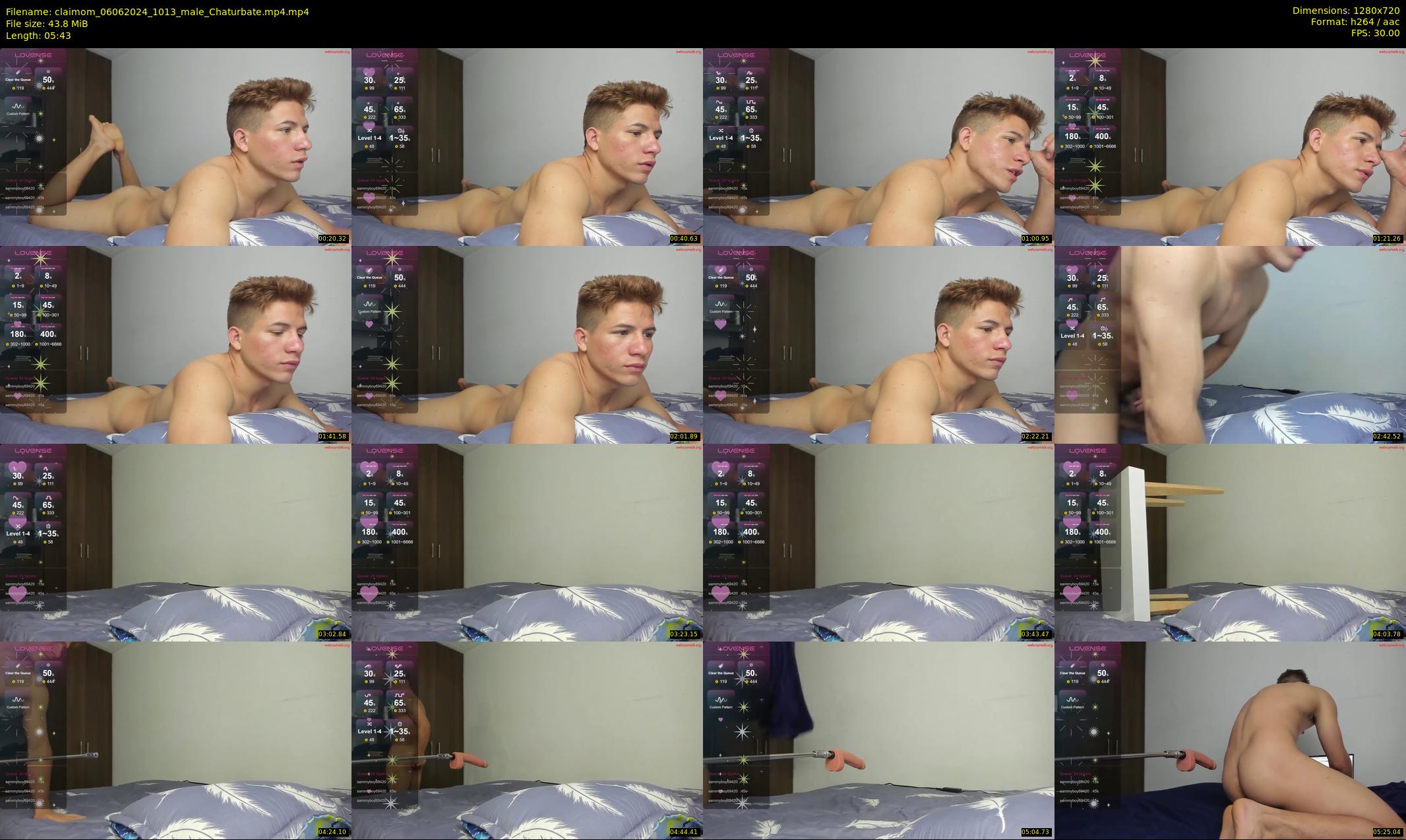 claimom — 6 minute Chaturbate male cam show recording, 720p, Jun 6, 2024