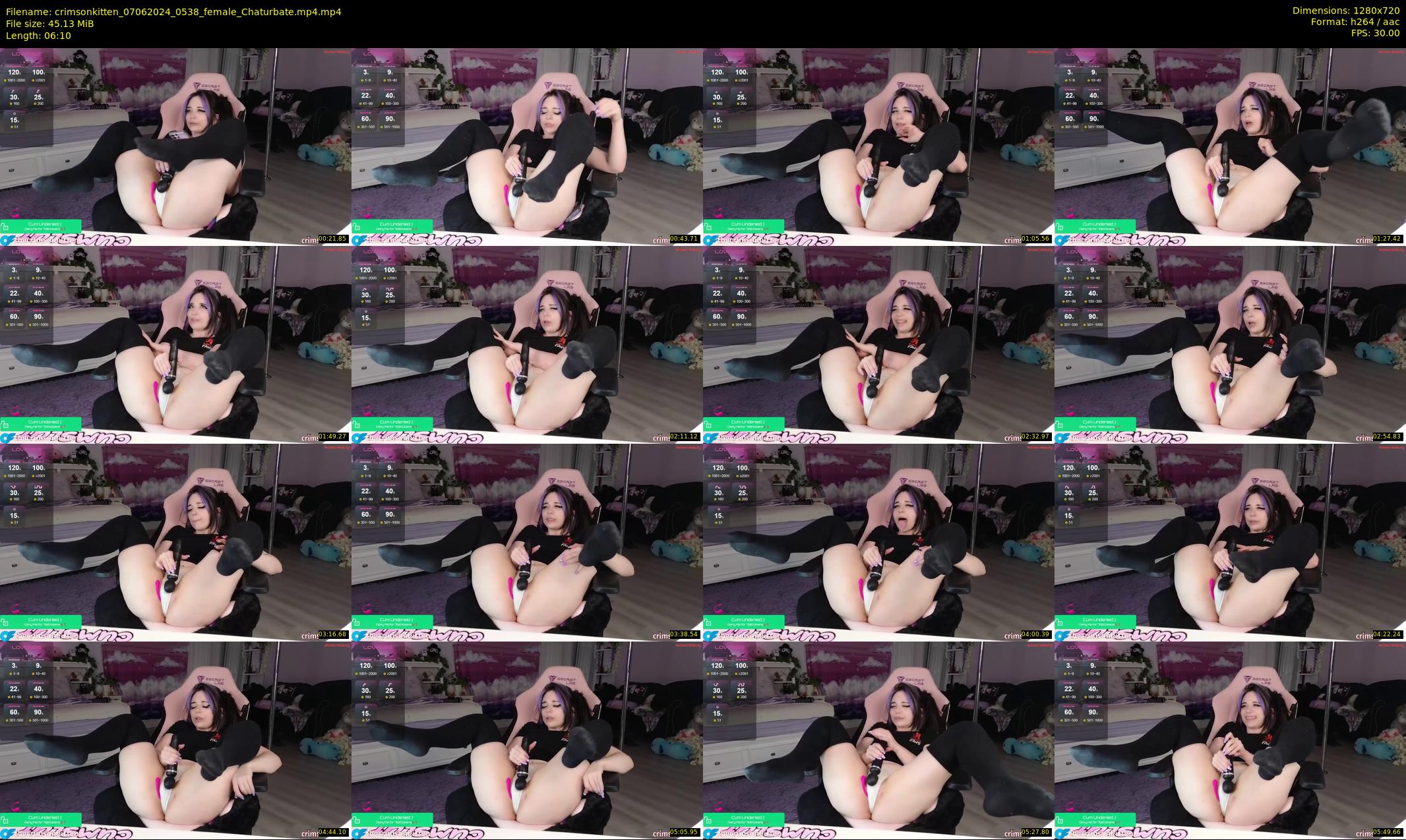 crimsonkitten — 7 minute Chaturbate female cam show recording, 720p, Jun 7, 2024